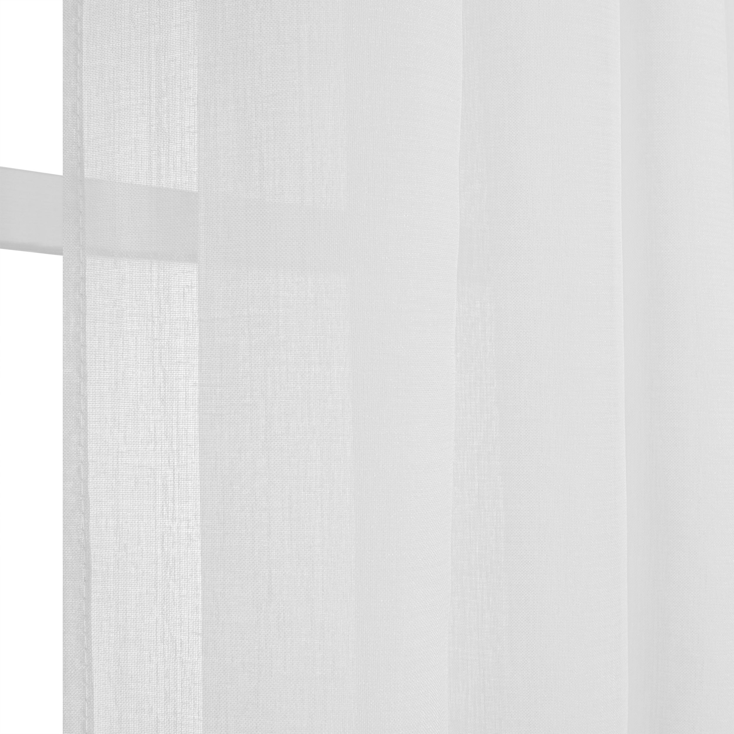 Voilage tamisant, Léo, blanc H.160 x l.280 cm - 3