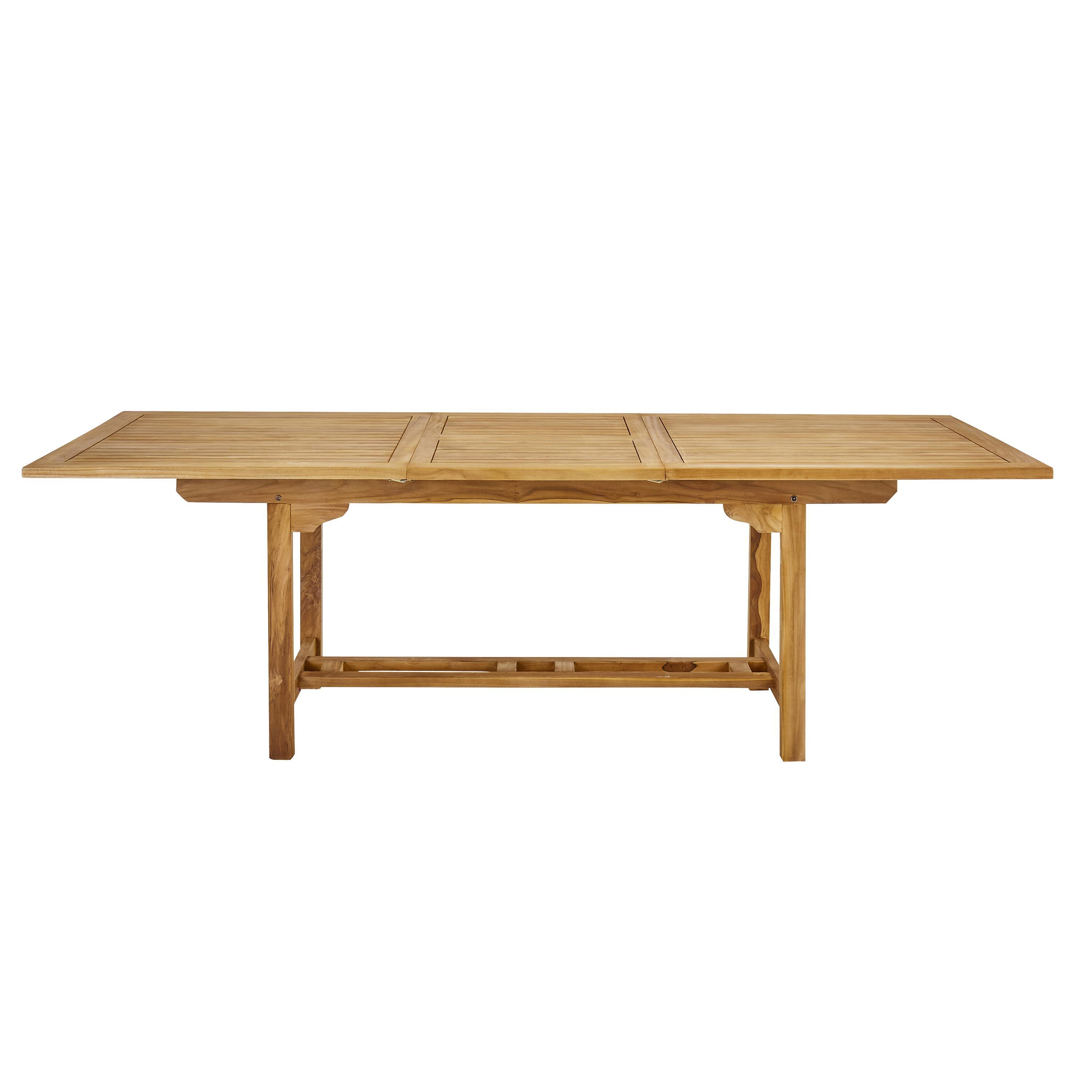 Tavolo da giardino allungabile Antea NATERIAL in teak naturale per 10 persone 180/240x100cm - 11