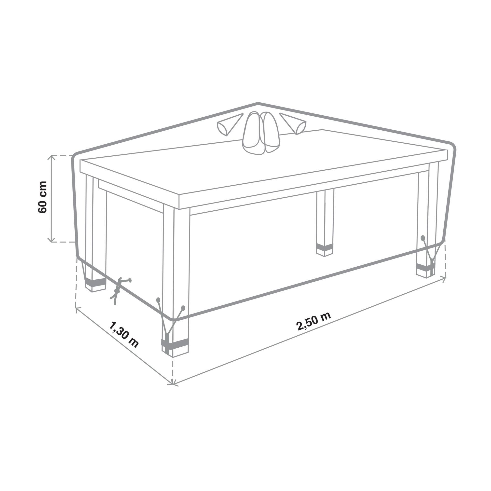 Cobertura para mesa rectangular, tamanho XL 250x130x60 cm Naterial - 3