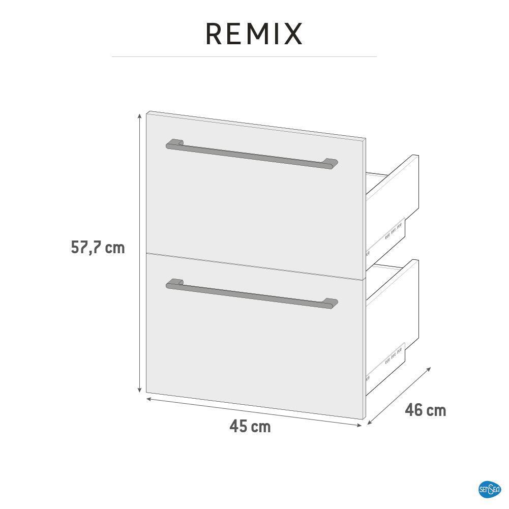 Tiroir effet chêne naturel l.45 cm x P.46 cm Remix - 5