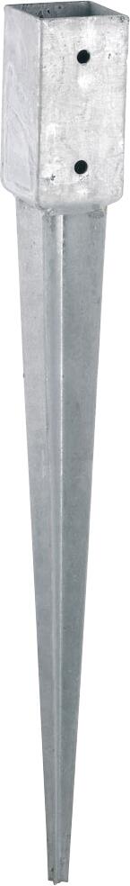 Support à enfoncer acier à enfoncer Fraisé gris, H.75 x l.7 x P.7 cm