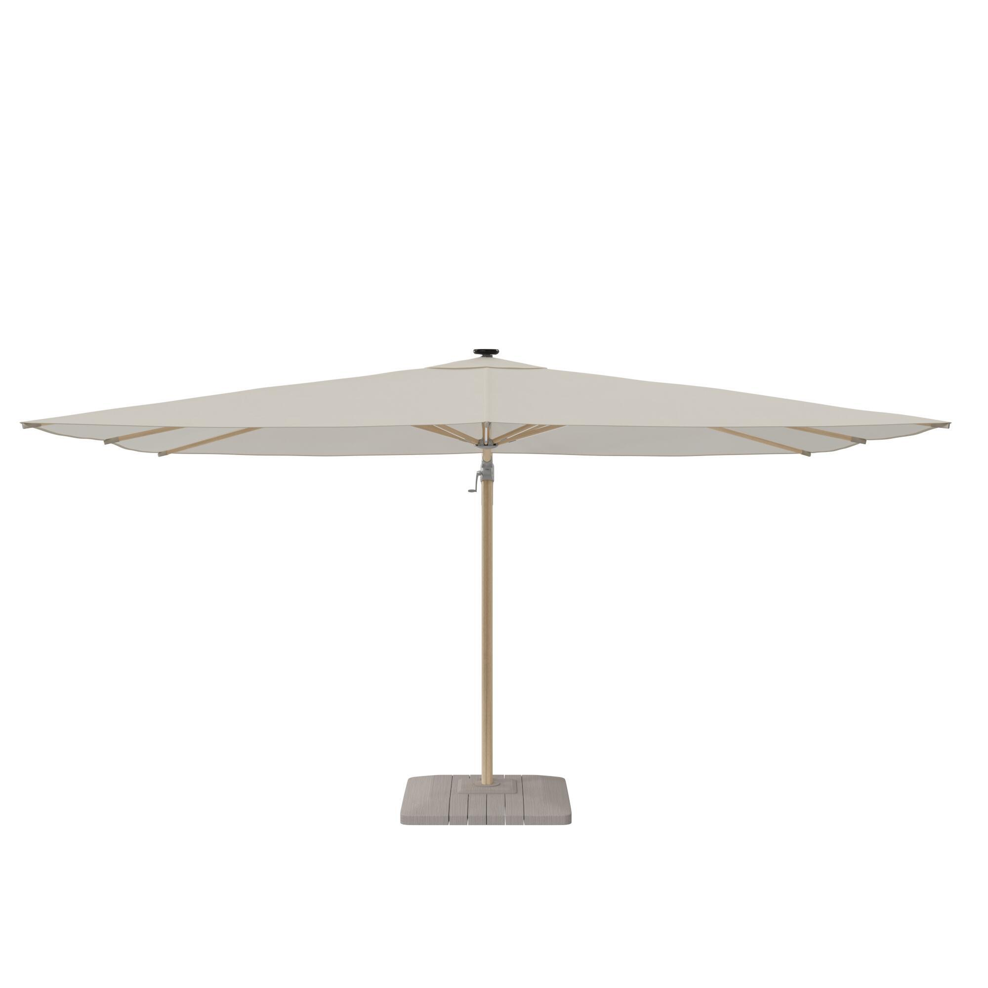 Ombrellone a palo laterale marrone Sonora NATERIAL con telo rettangolare bianco L 280 x P 391 x H 274 cm - 15