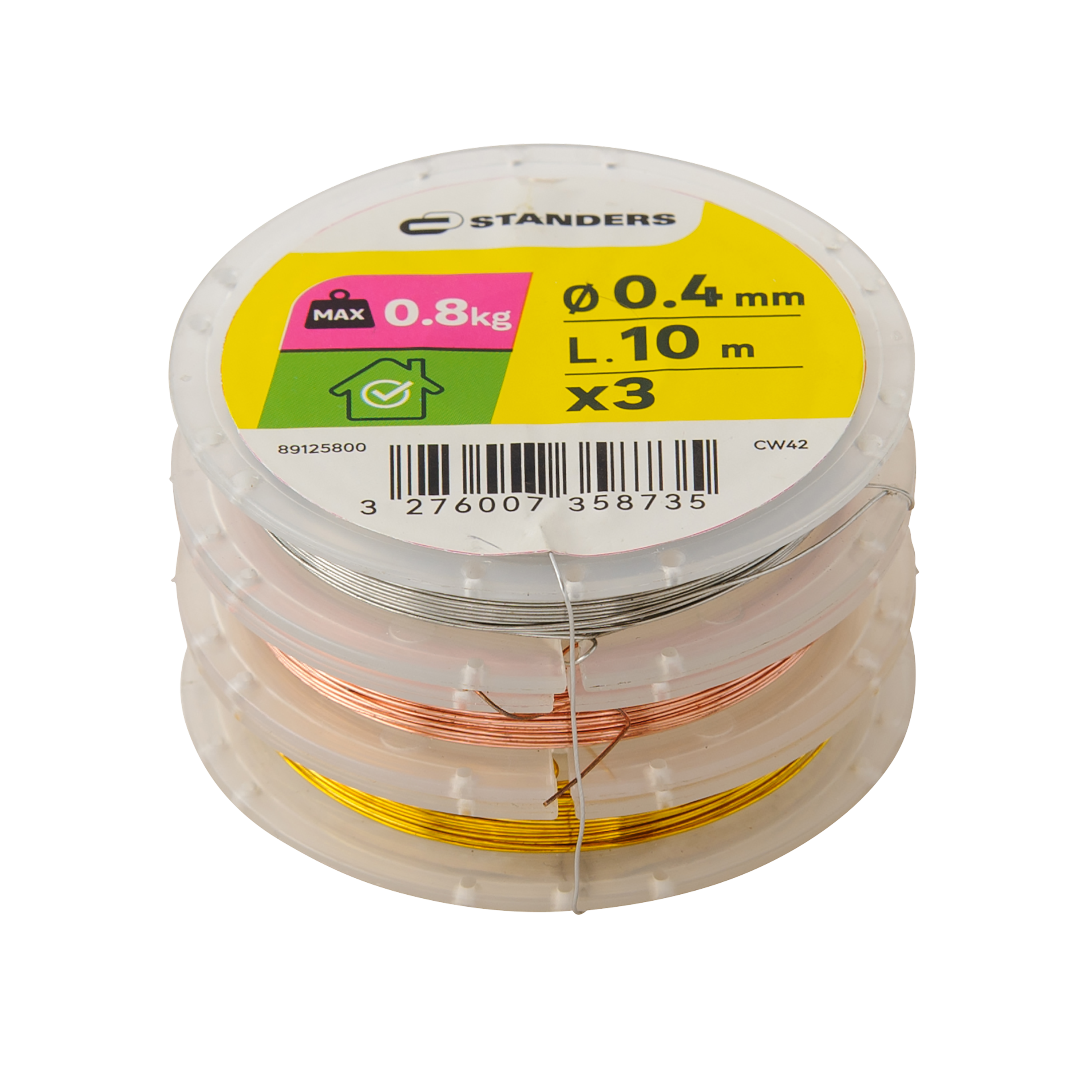 Filo Di Ottone Argentato BENECREAT – 20 Gauge 0,8 Mm – 6 Metri – Ritorto E Inciso Per Creazione Gioielli Fai Da Te