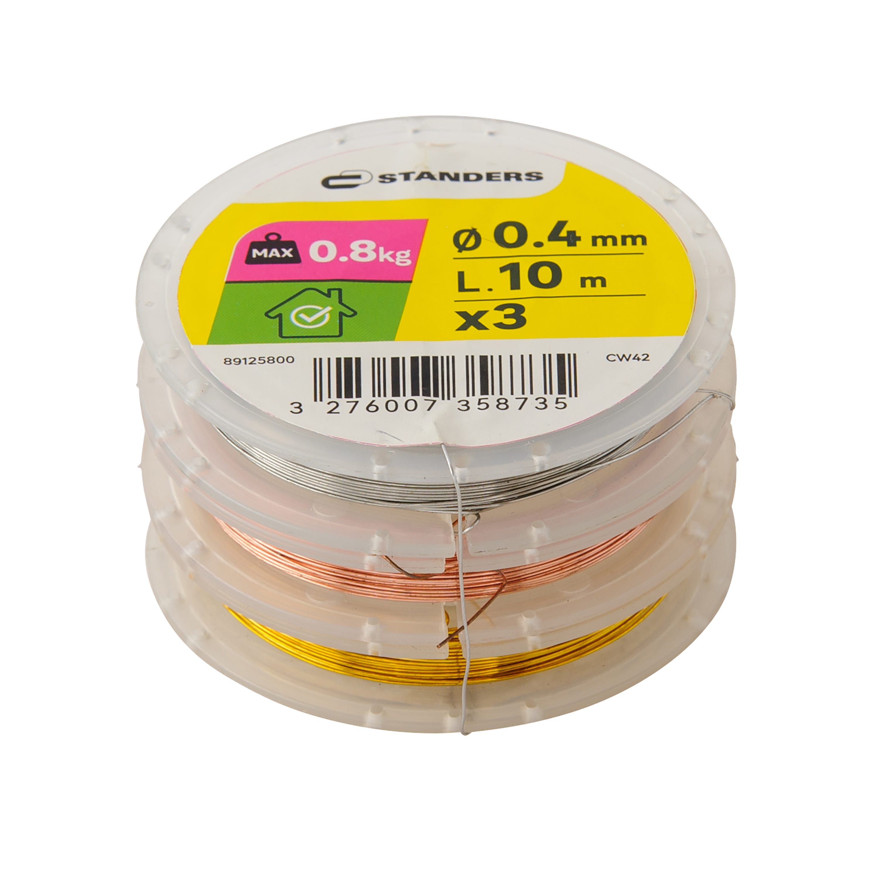 Filo Di Ottone Argentato BENECREAT – 20 Gauge 0,8 Mm – 6 Metri – Ritorto E Inciso Per Creazione Gioielli Fai Da Te