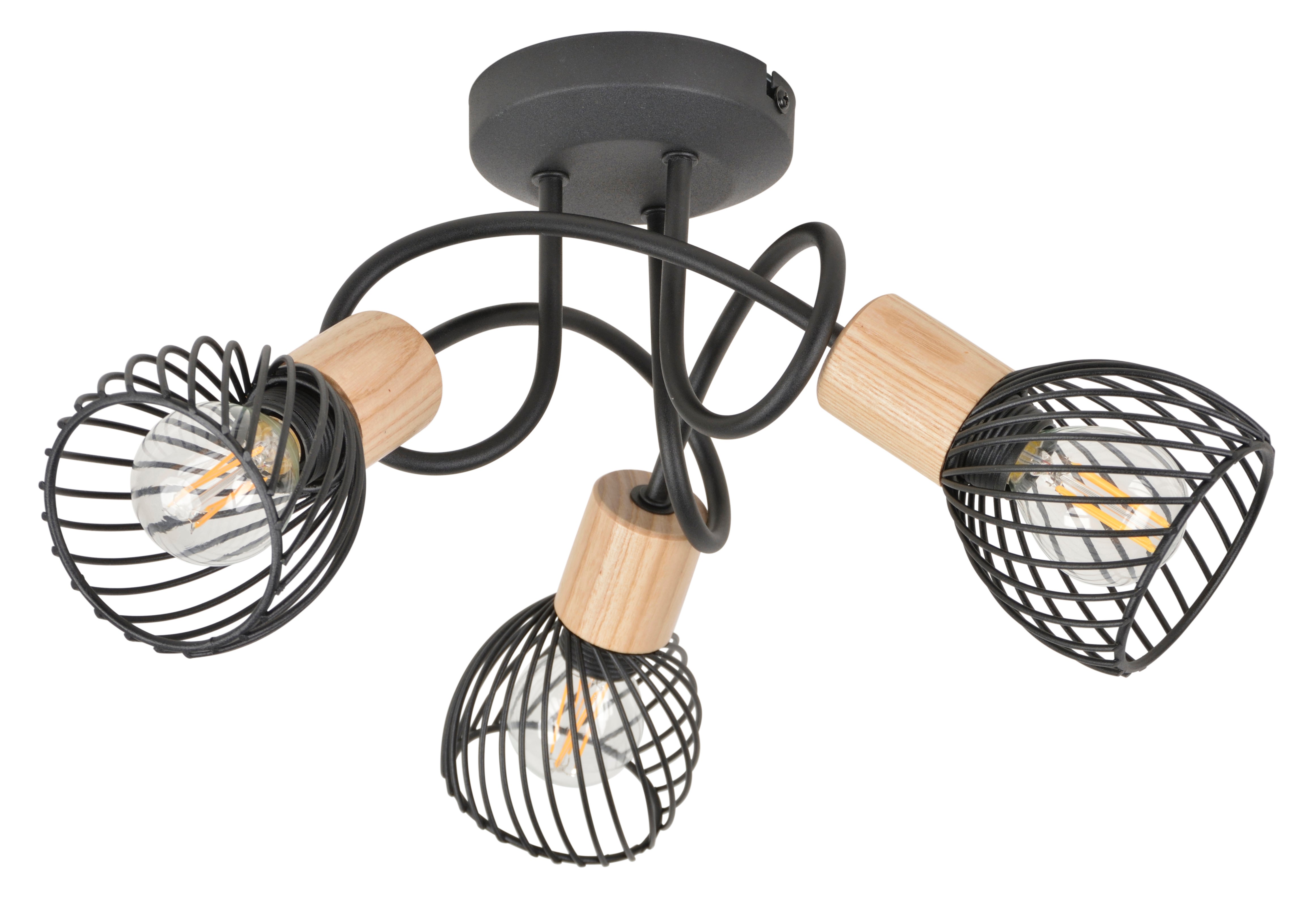 Plafonnier E14, acier, noir Kento D.25 cm COREP - 3