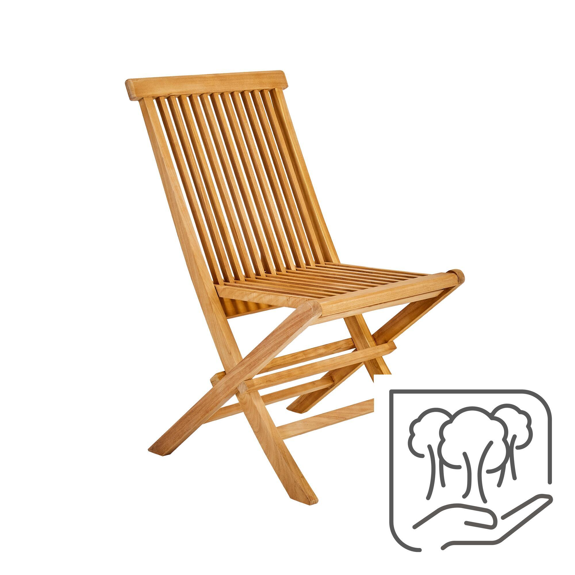 Lot de 2 chaises de jardin NATERIAL Antea en teck marron - 10