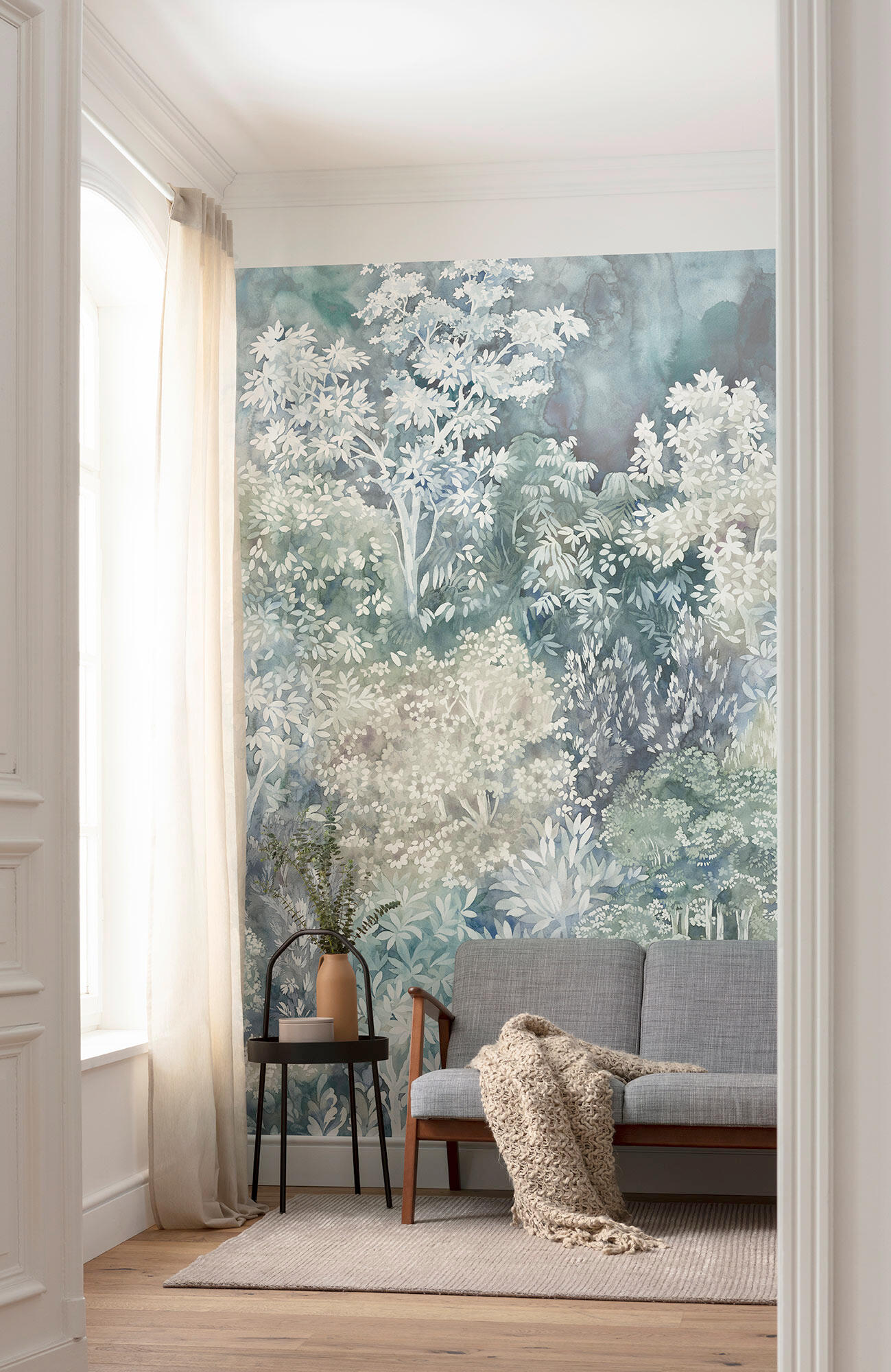 Papier peint panoramique LE JARDIN forêt vert l.200 x H.250 cm | Leroy ...