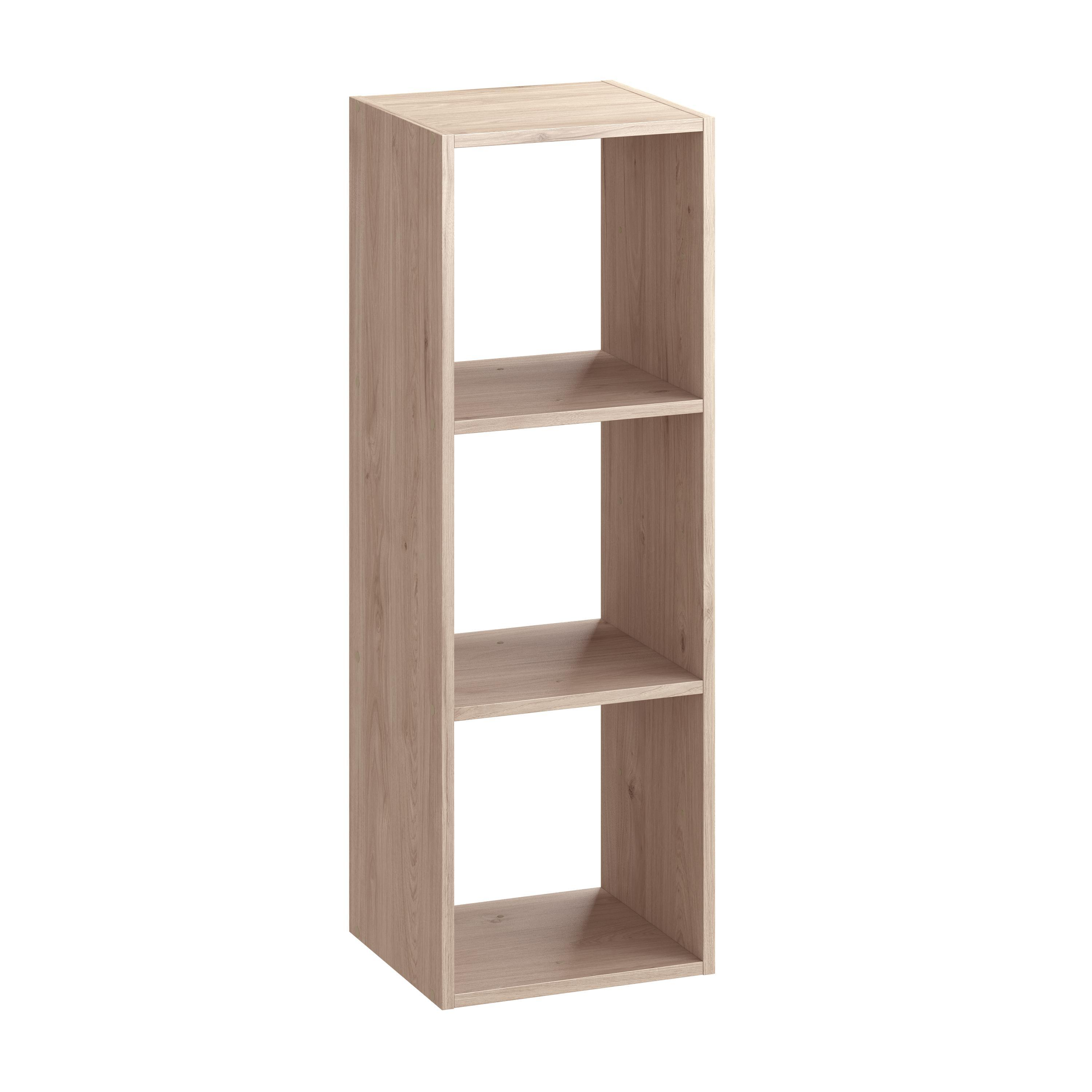 Estantería spaceo kub 3 cubos roble 104.8x36x31.7cm