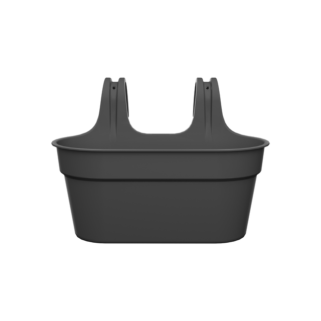 Jardinière accroche balcon Anthracite l.35 x L.26,6 x H.24.8 cm NATERIAL