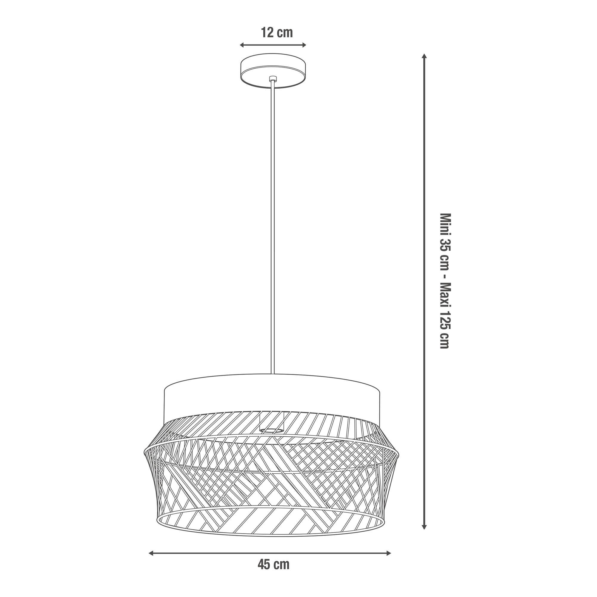 Suspension Kanel acier, blanc, Diam.45 cm INSPIRE, E27 - 10