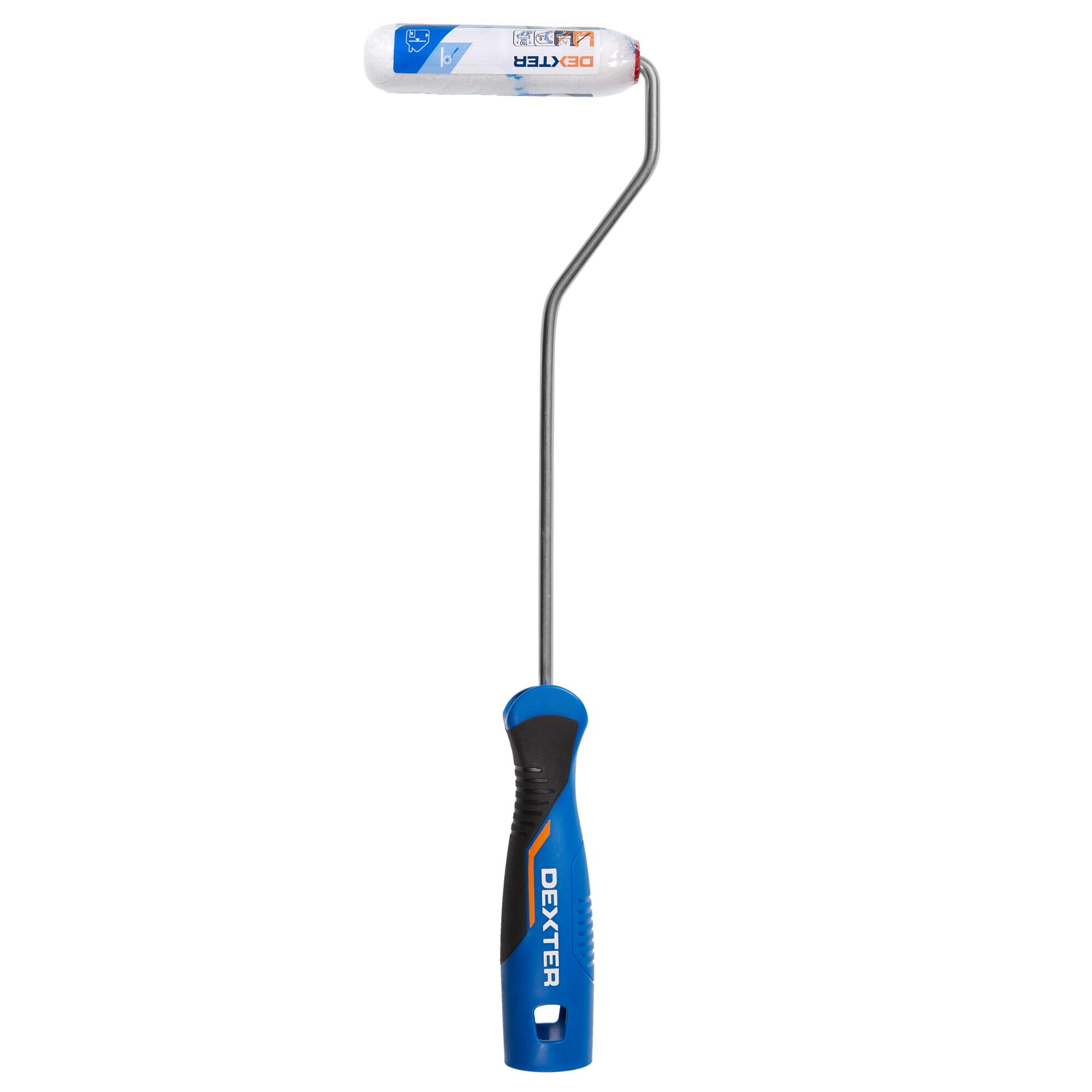 Mini rodillo para pintar superficies lisas y aplicar capas base DEXTER de 110 mm de anchura, 15 mm de diámetro, pelo medio (5 mm a 12 mm). Fibra de poliéster. Varilla de acero. - 5