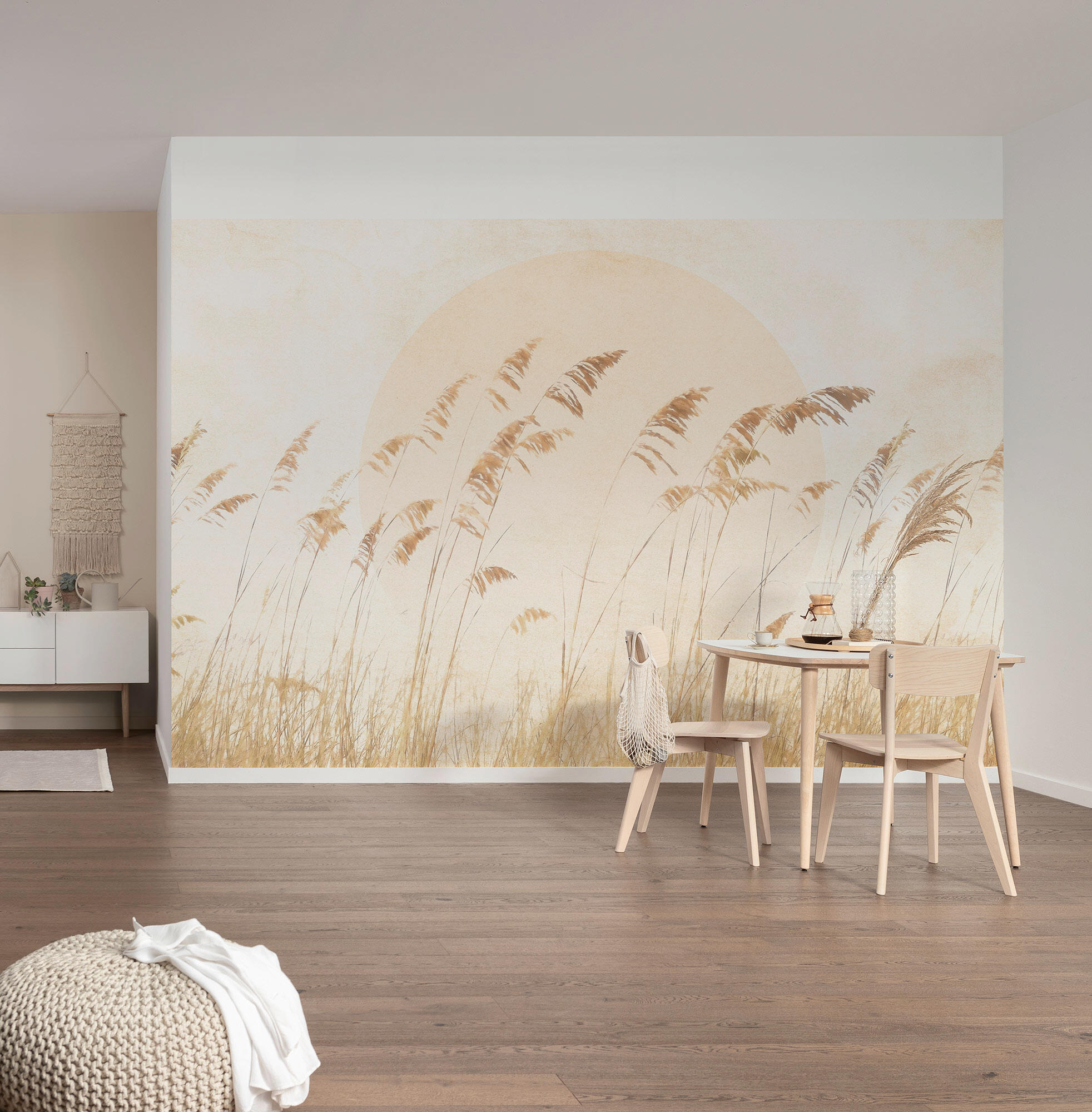 Tableau imprimé et encadré pour enfants 'Ourson fleuri' / 72x108cm