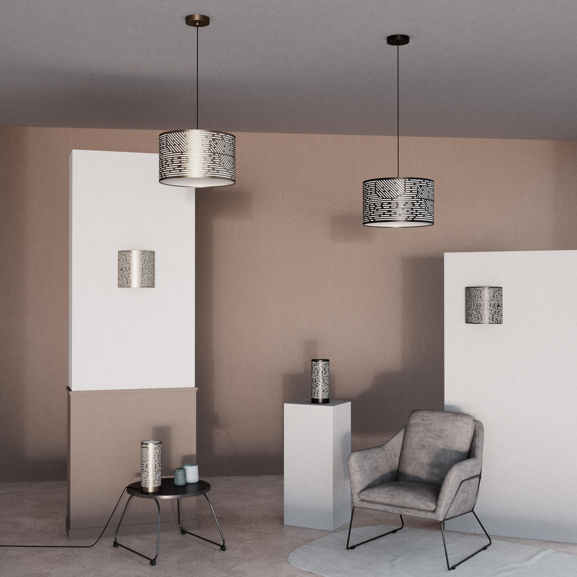 Lampe Slots, h.28.5cm, acier, H.28.5 cm INSPIRE, E27 - 12