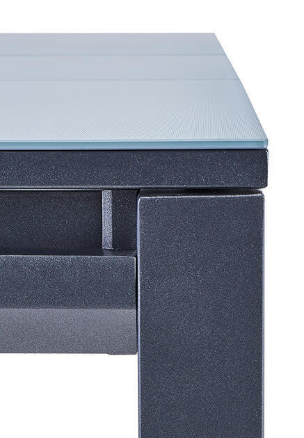 Tavolo da giardino allungabile Odyssea II NATERIAL in alluminio antracite con piano in vetro per 6 persone 180/240x100cm - 25