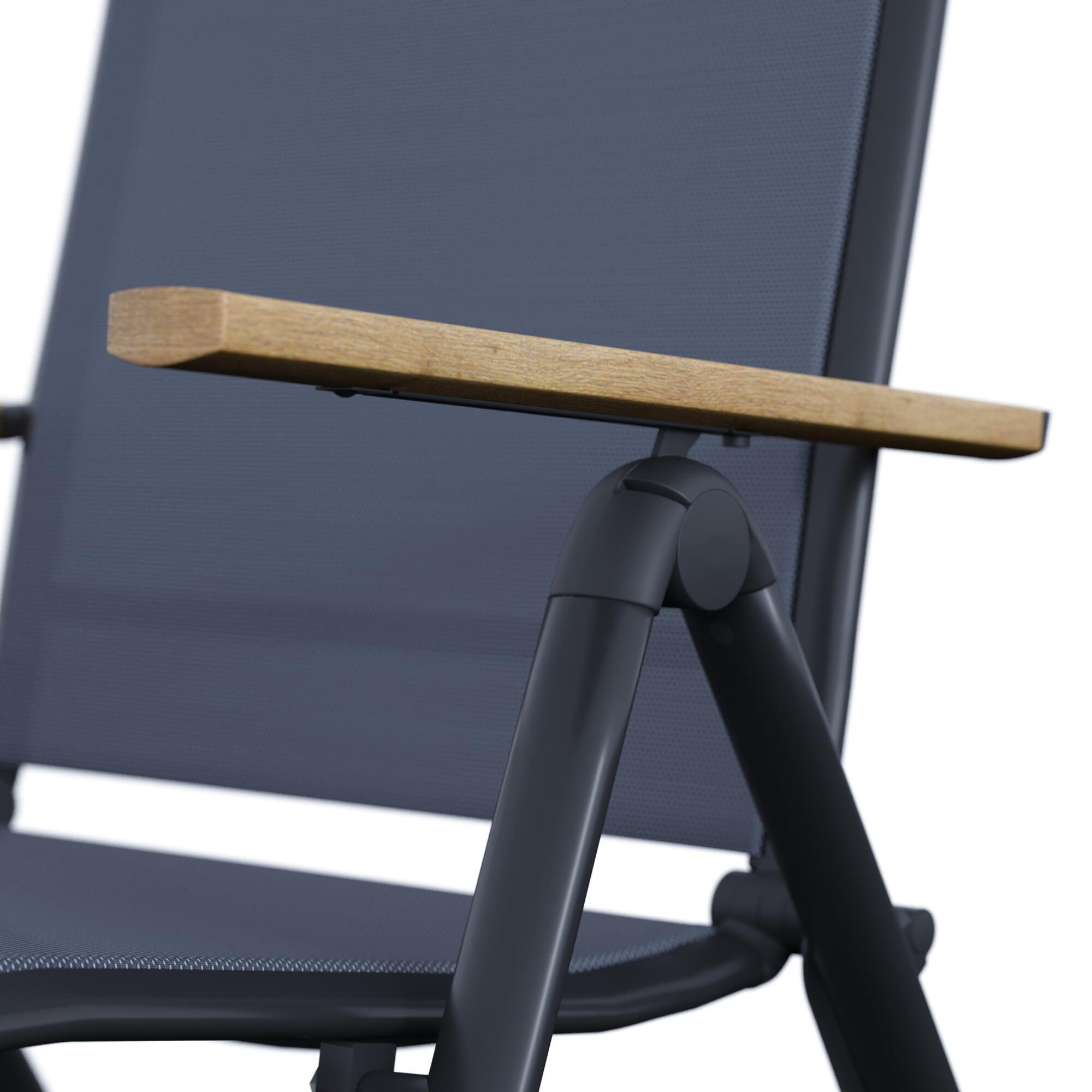 Chaise de jardin NATERIAL Oris en aluminium gris - 9