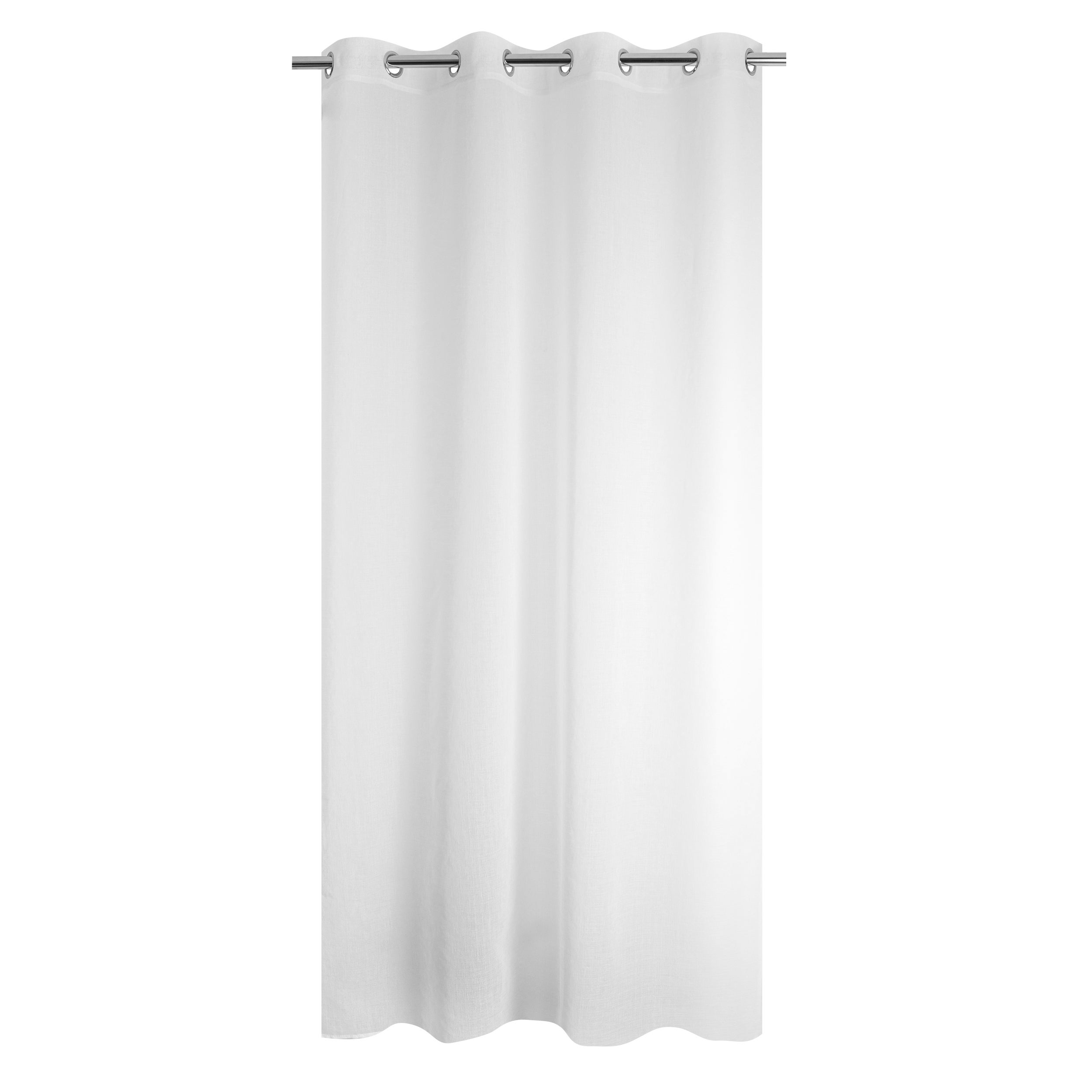 Voilage tamisant, Léo, blanc H.260 x l.140 cm - 2