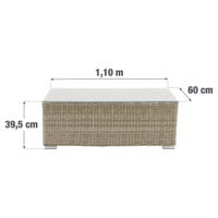 Tavolino da giardino in rattan sintetico acciaio piano vetro 50x H 52 cm acquista da OBI Tavolino da giardino in rattan sintetico acciaio piano vetro 50x H 52 cm acquista da OBI
