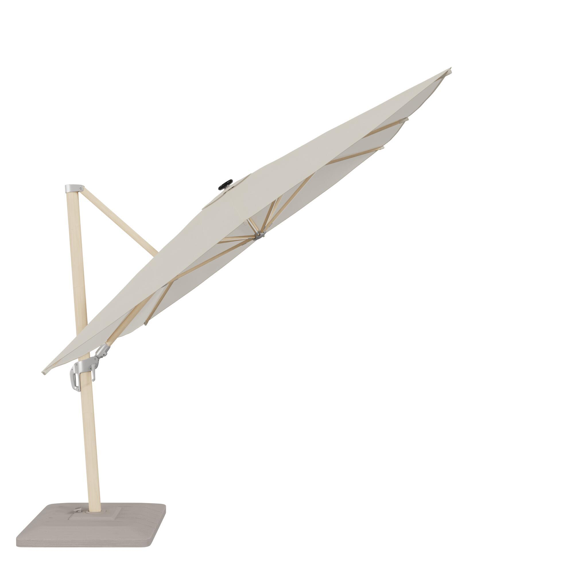 Ombrellone a palo laterale marrone Sonora NATERIAL con telo rettangolare bianco L 280 x P 391 x H 274 cm - 14