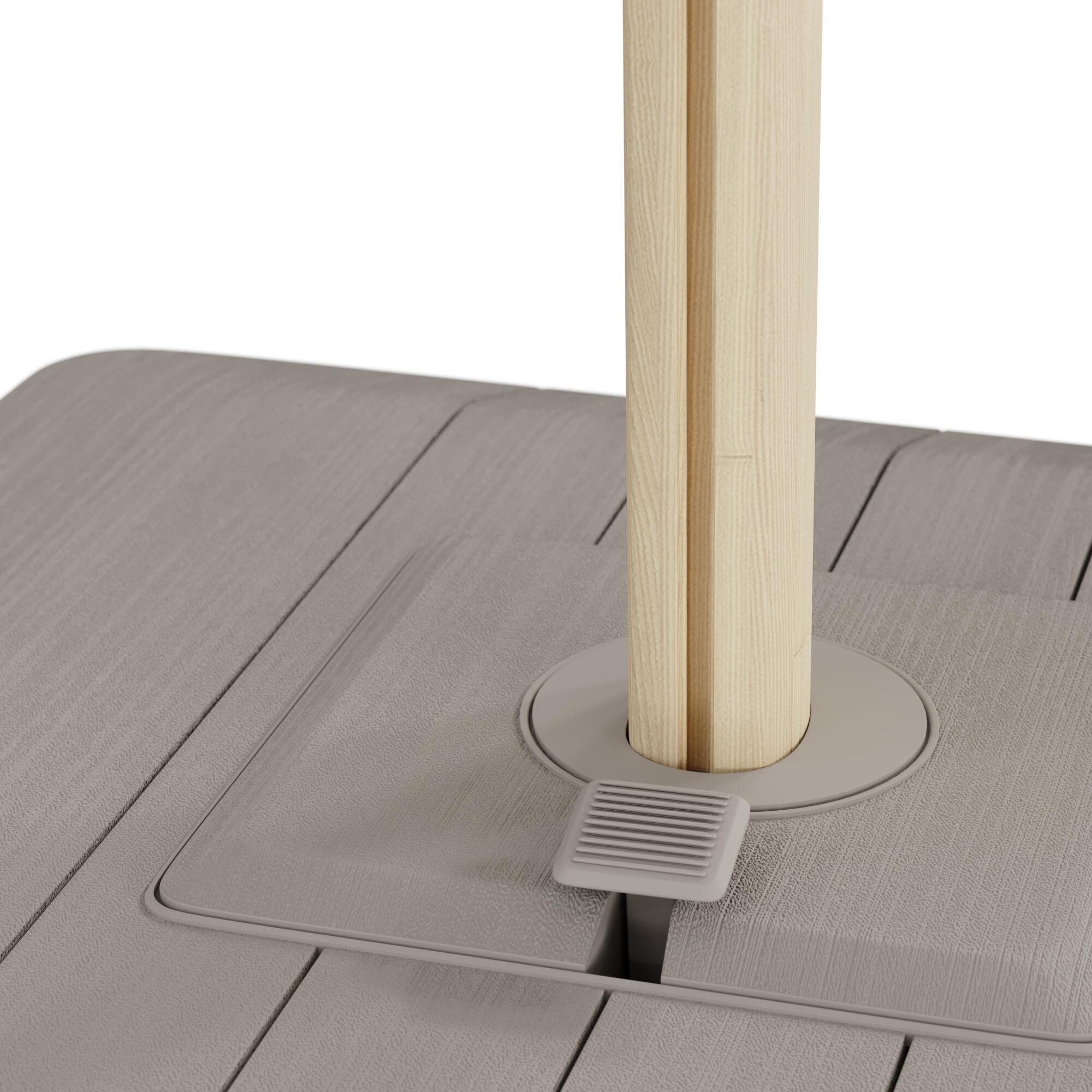 Parasol déporté carré blanc Sonora NATERIAL L.288 x l.288 cm - 10