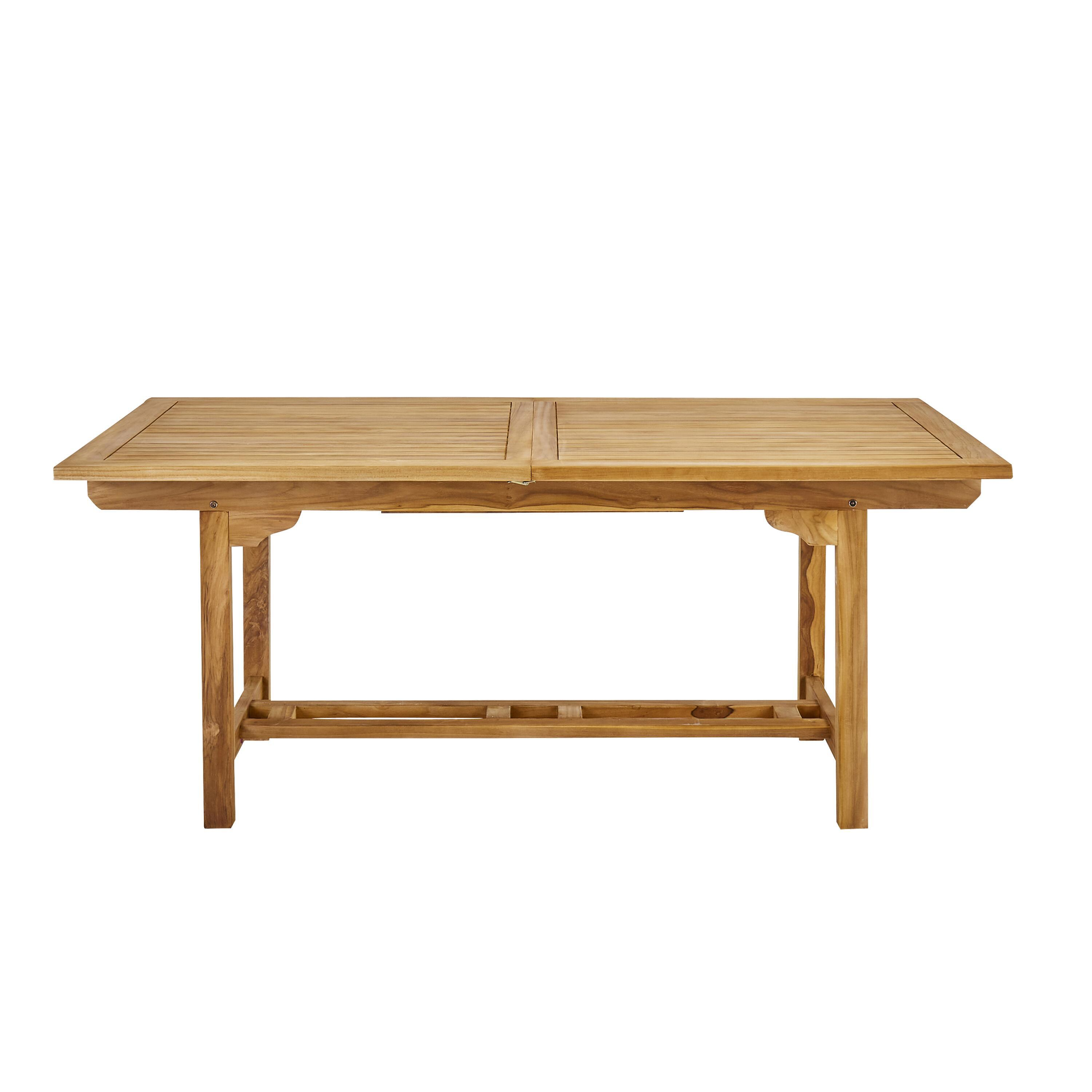 Tavolo da giardino allungabile Antea NATERIAL in teak naturale per 10 persone 180/240x100cm - 9