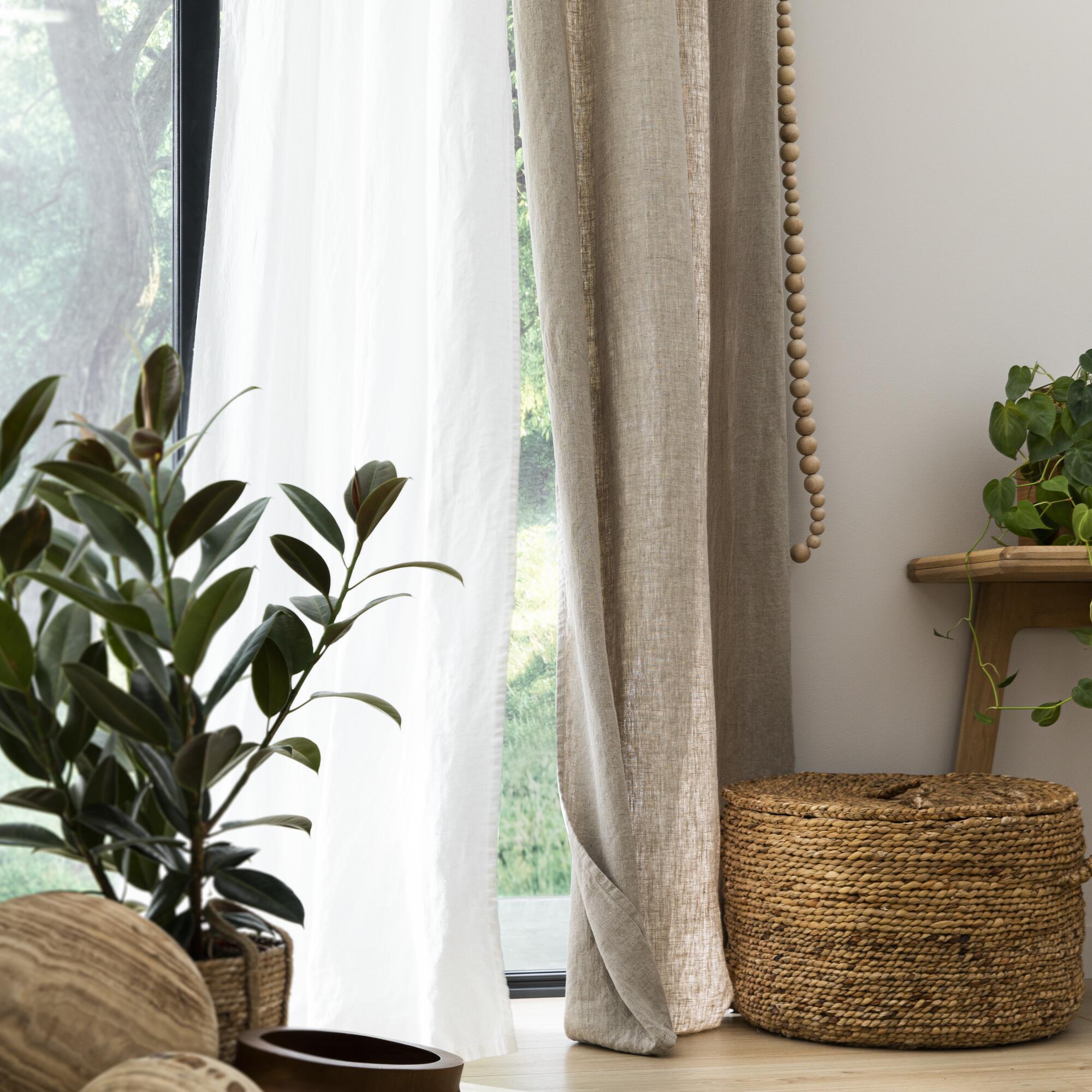 Rideau tamisant, Danae lin, blanc H.280 x l.140 cm INSPIRE - 3