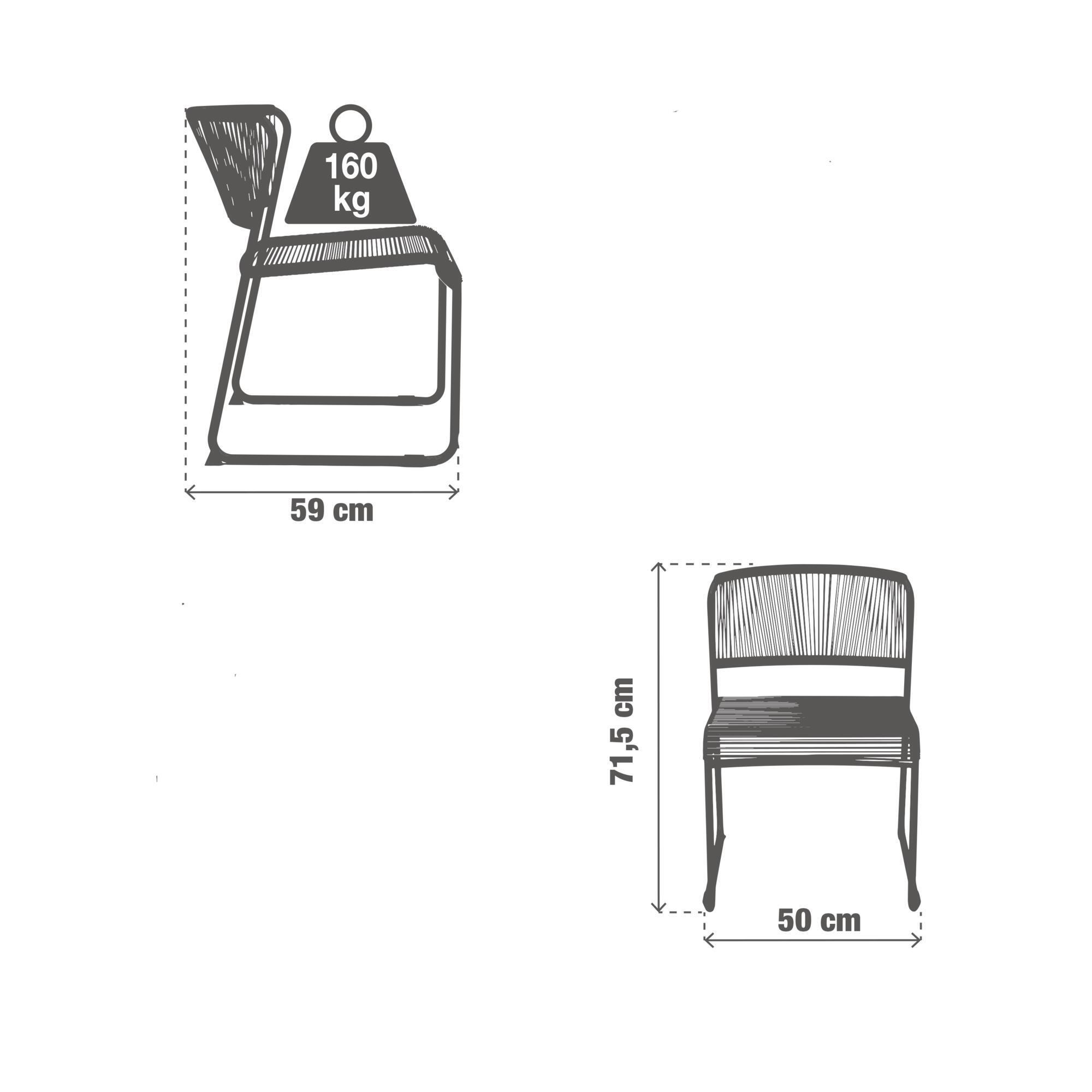 Cadeira de rattan NATERIAL DUO CINZENTO ESCURO - 5