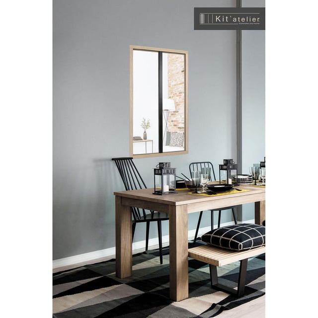 Verrière Atelier Nebraska 2 vitrages transparents inclus, H.108 x l.63 cm