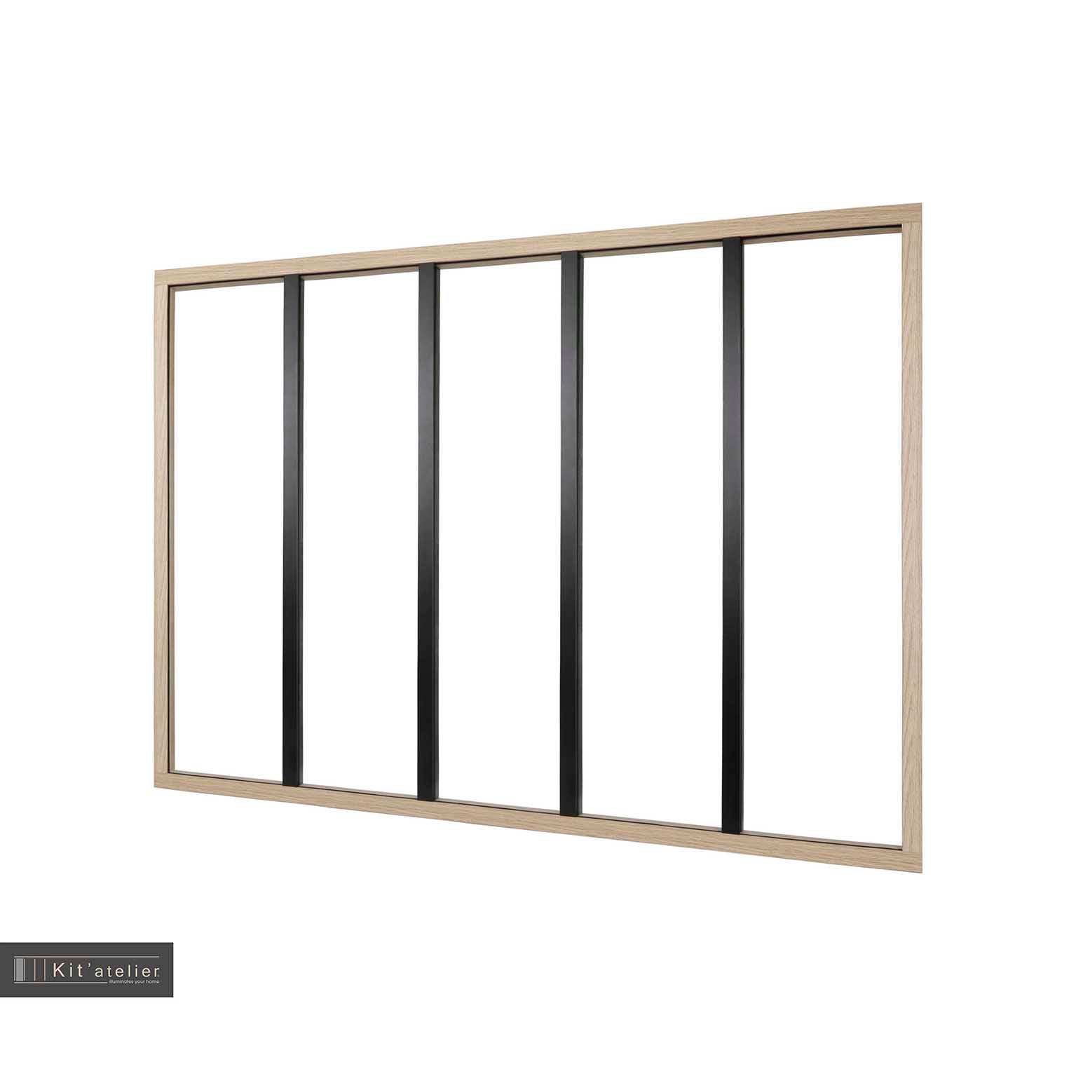 Verriere Atelier Nebraska 5 vitrages givrés inclus, H.1.08 x l.1.53m - 3