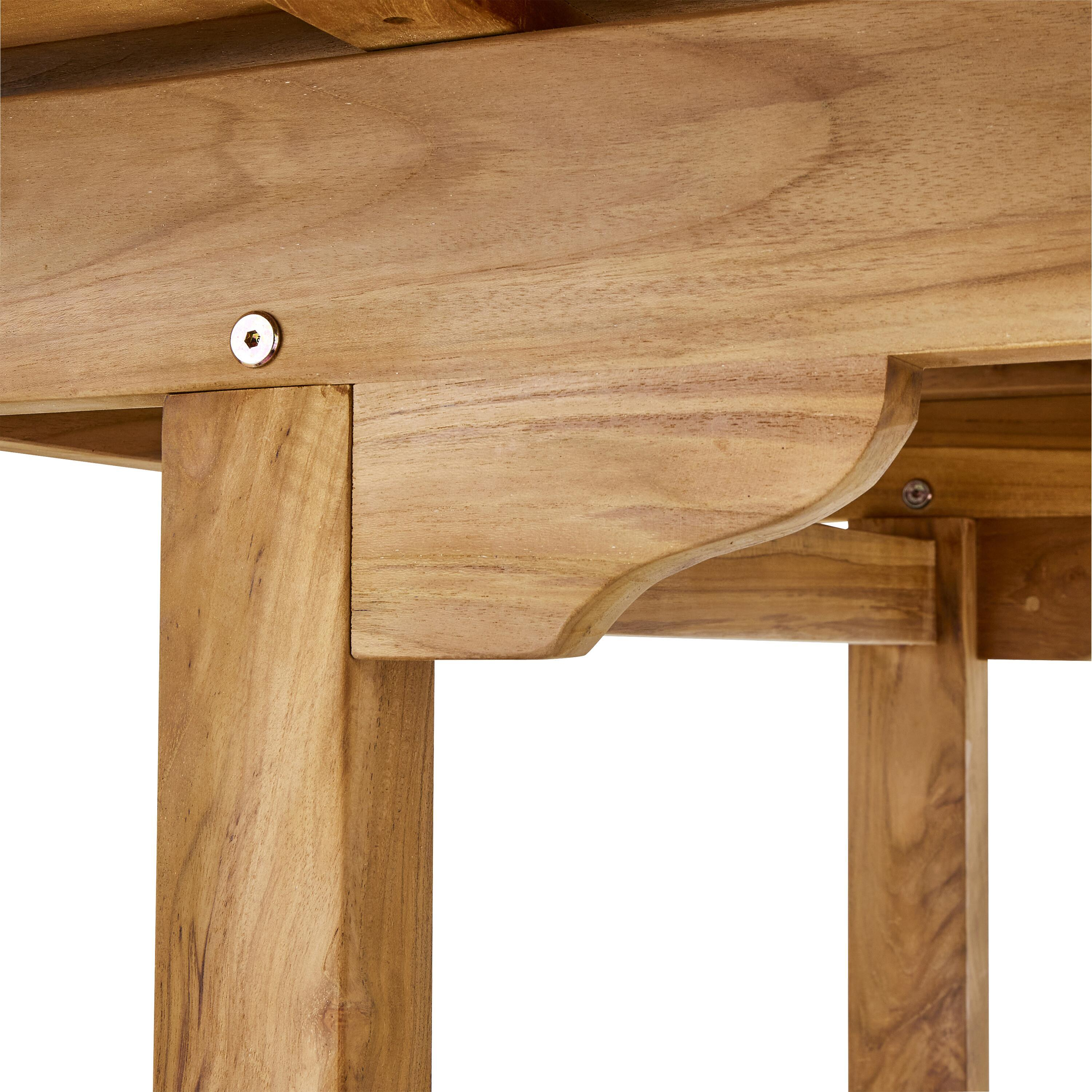 Tavolo da giardino allungabile Antea NATERIAL in teak naturale per 10 persone 180/240x100cm - 15