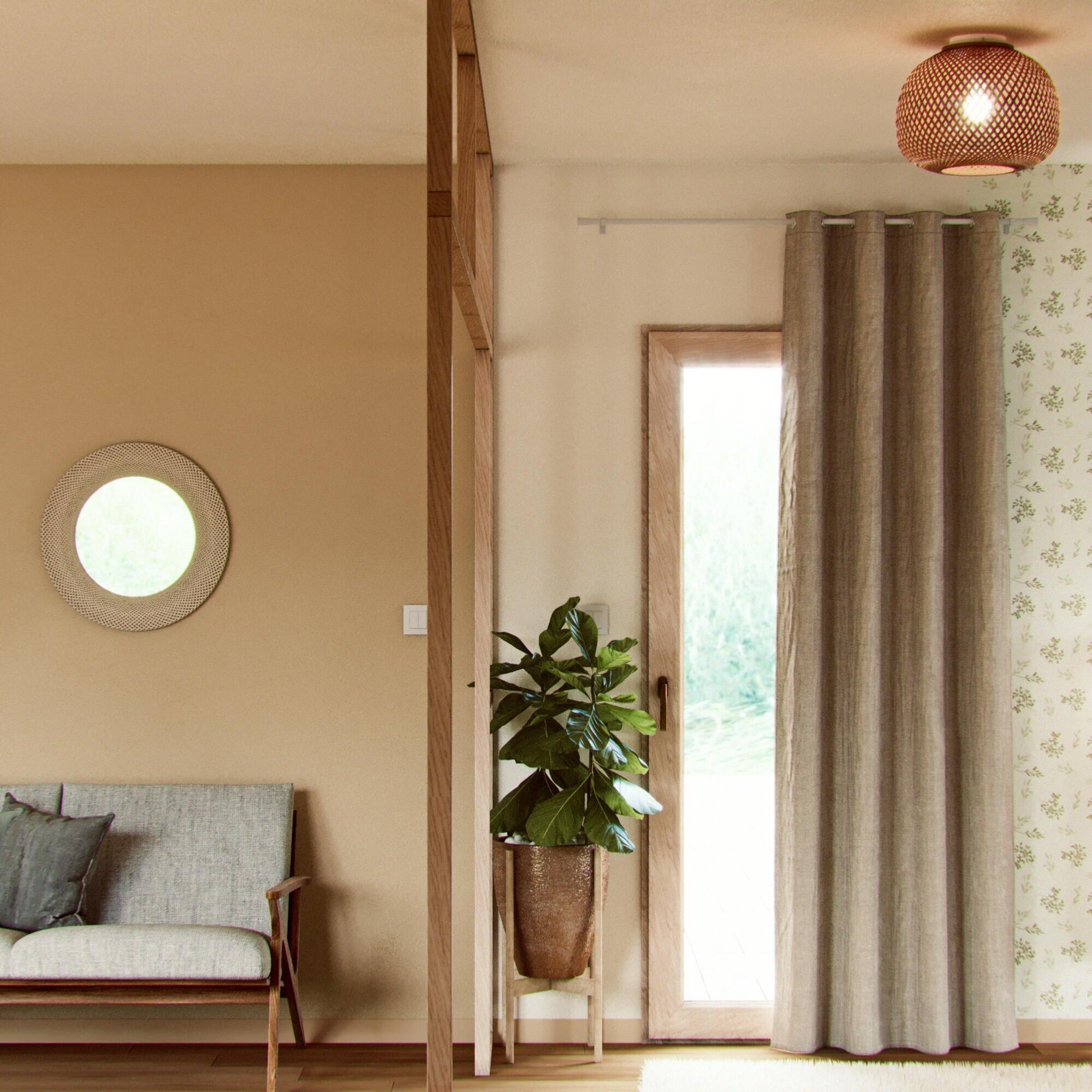 Plafonnier E27, bambou, beige Vanilla D.35 cm INSPIRE - 6