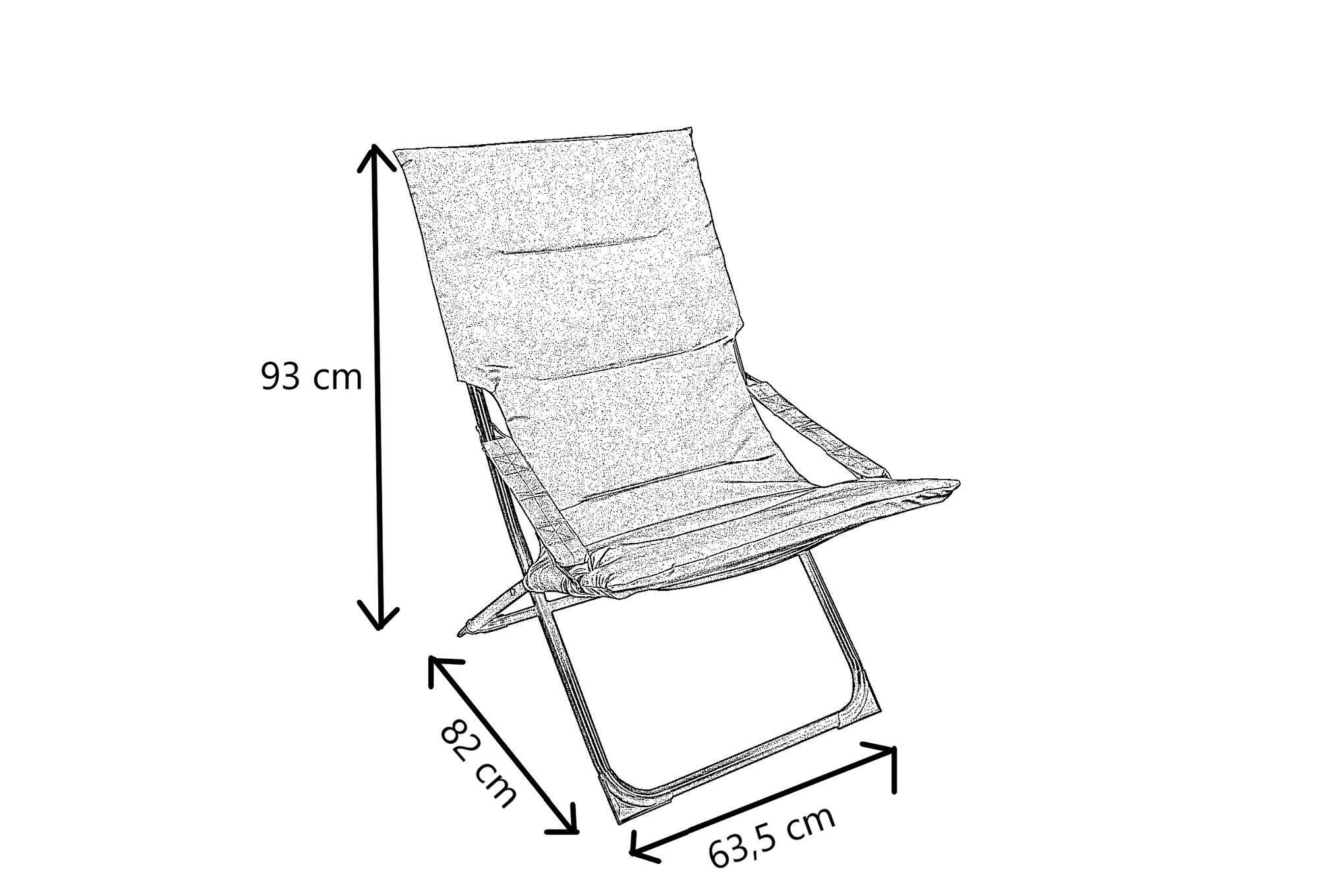 Relax de jardin MARSELLA pliable en métal coloris gris anthracite - 2