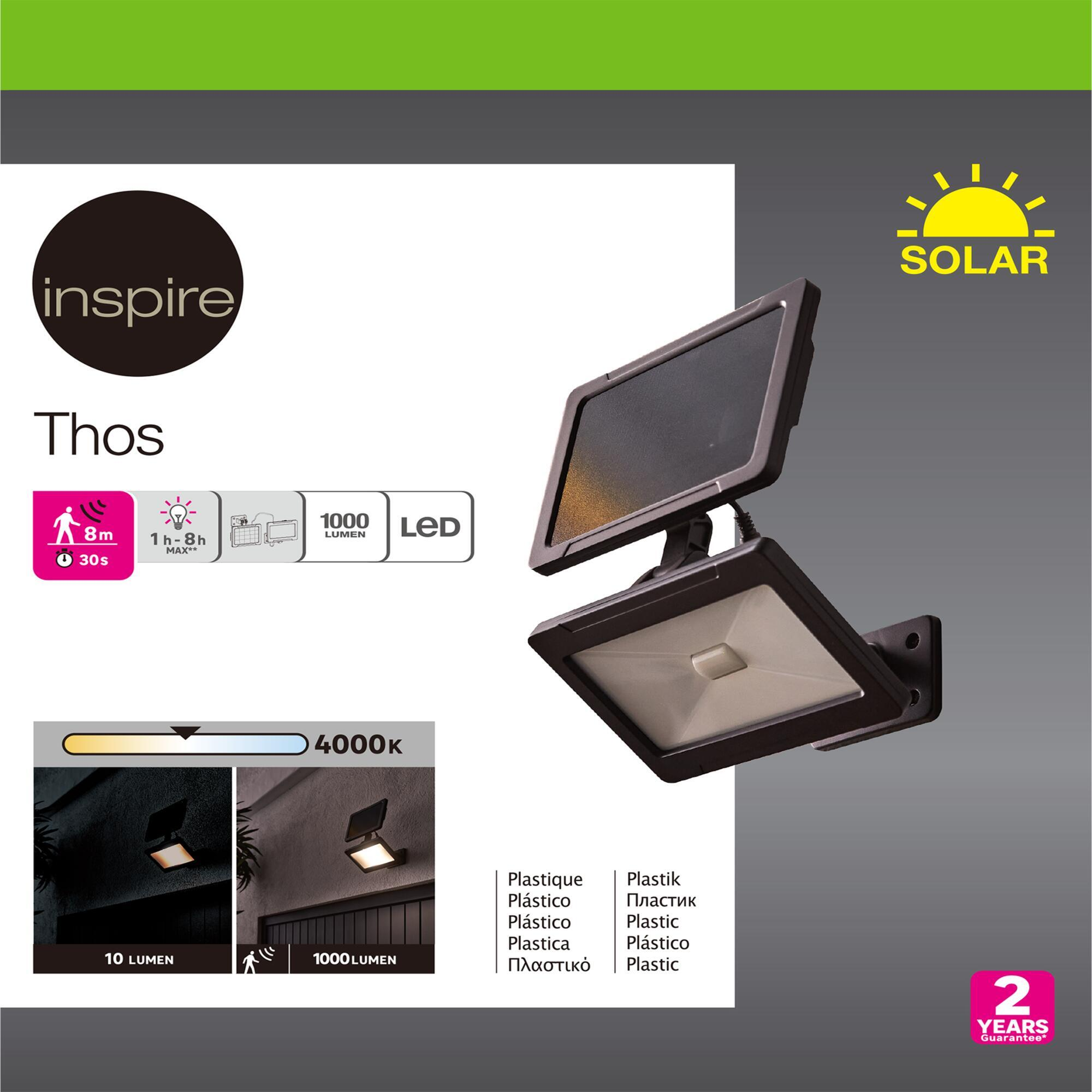 Projecteur avec détecteur solaire Thos 1000 Lumen noir INSPIRE - 3