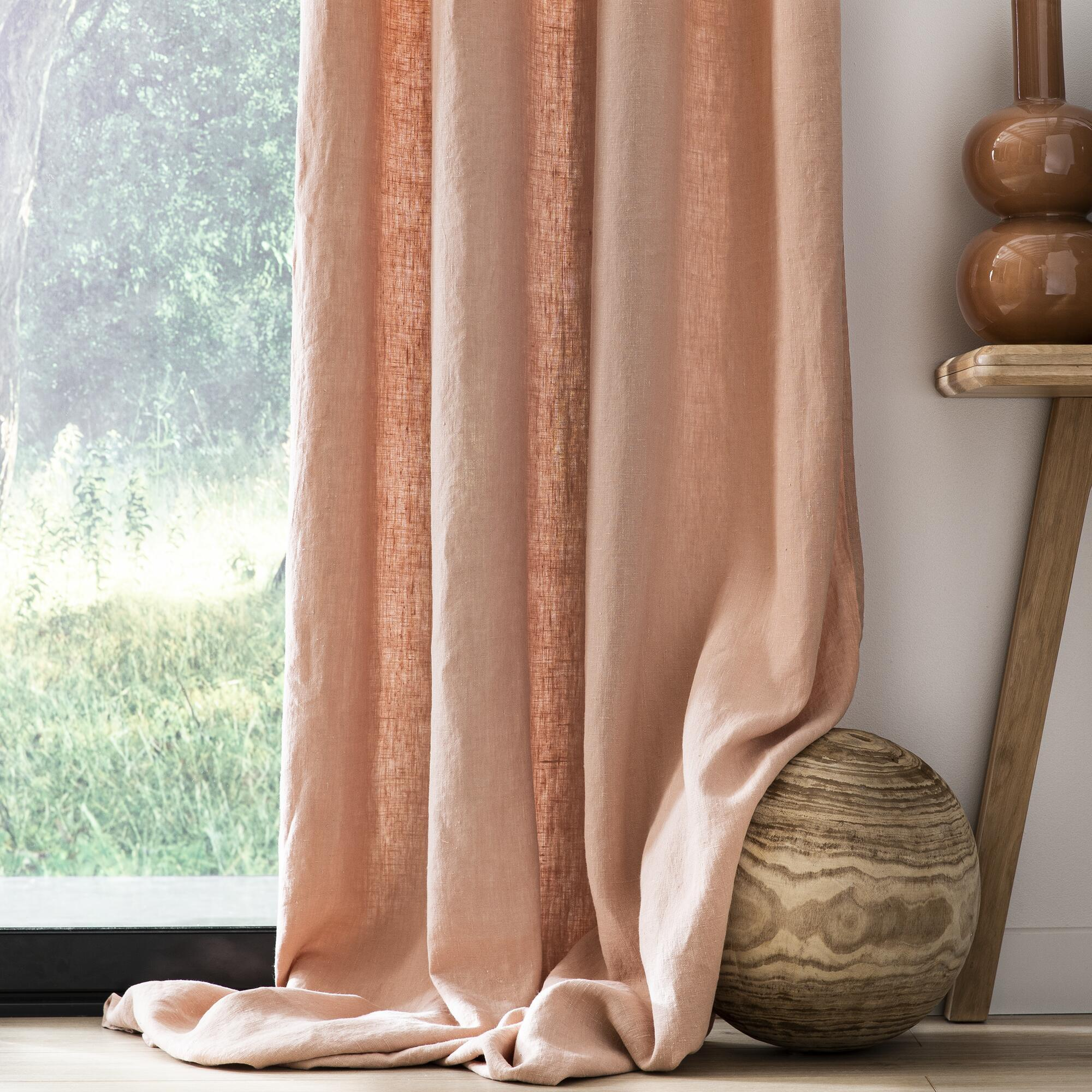 Rideau tamisant, Danae lin, rose H.280 x l.140 cm INSPIRE - 3