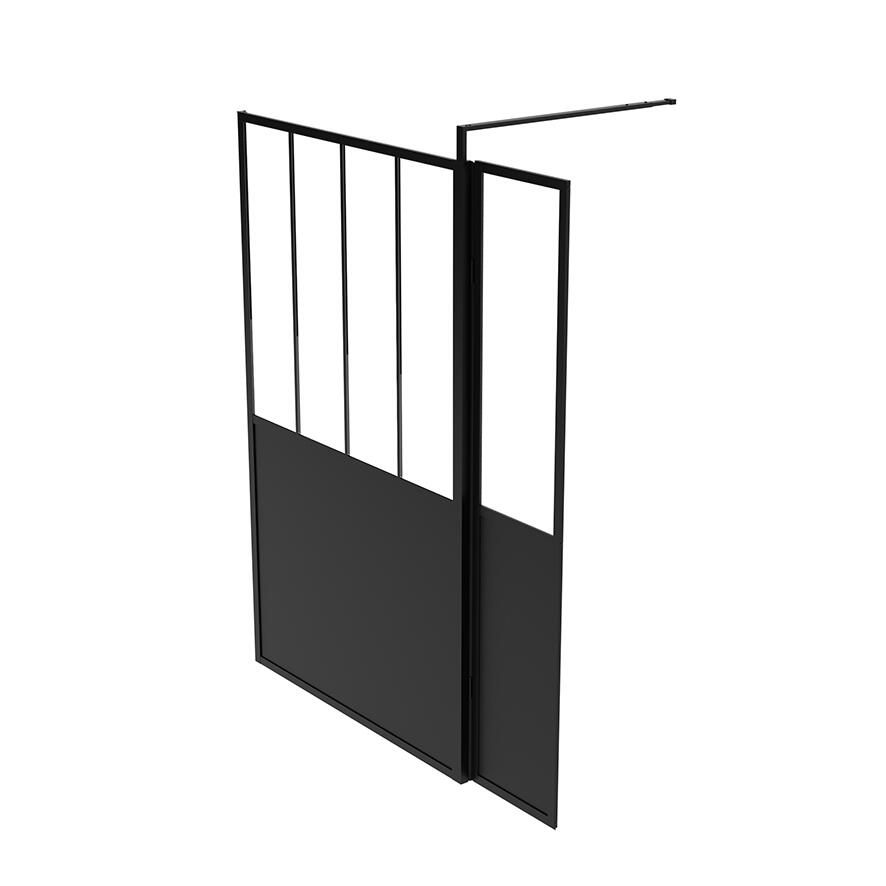 Déflecteur industrielle verre transparent noir Artelo - 3