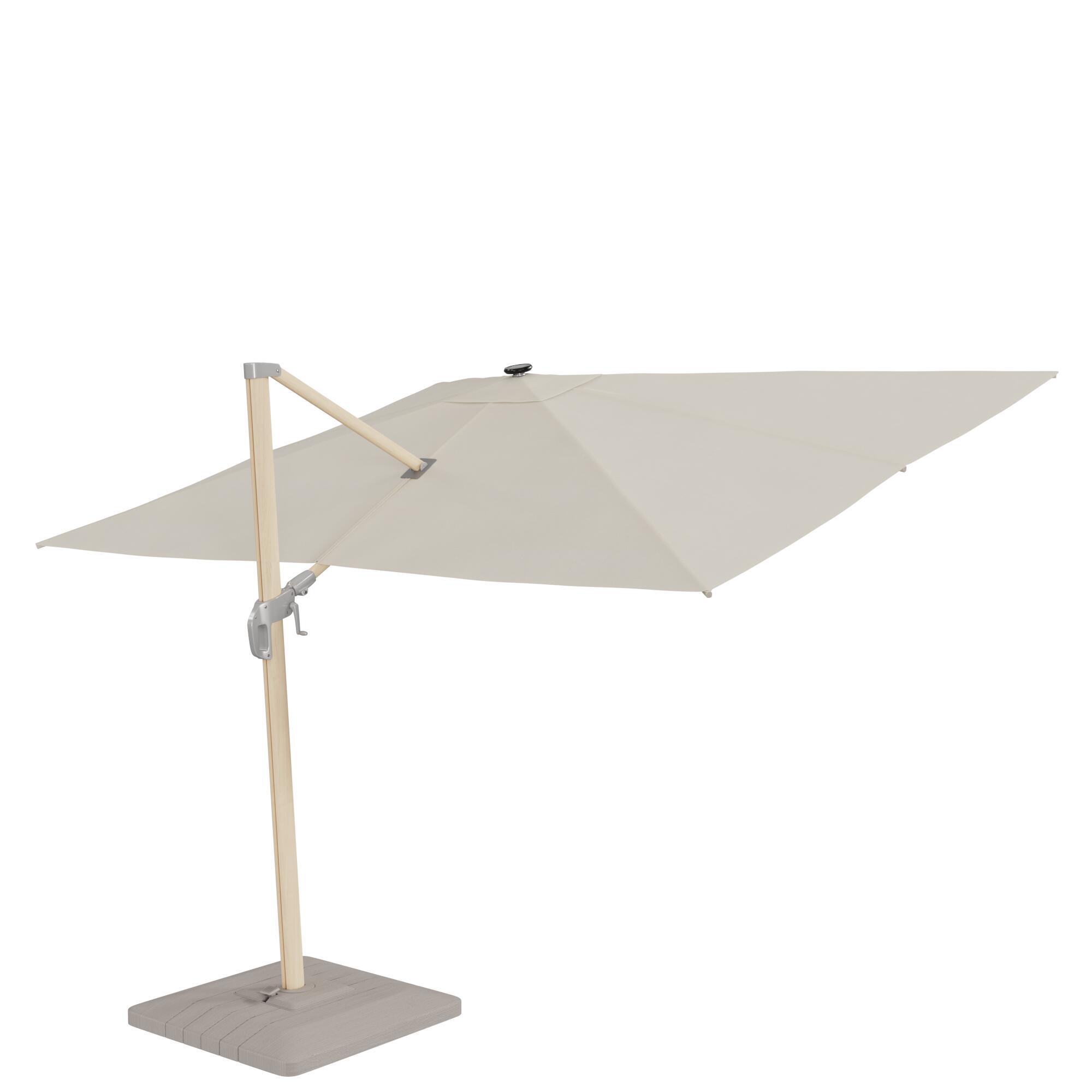 Ombrellone a palo laterale marrone Sonora NATERIAL con telo rettangolare bianco L 280 x P 391 x H 274 cm - 16