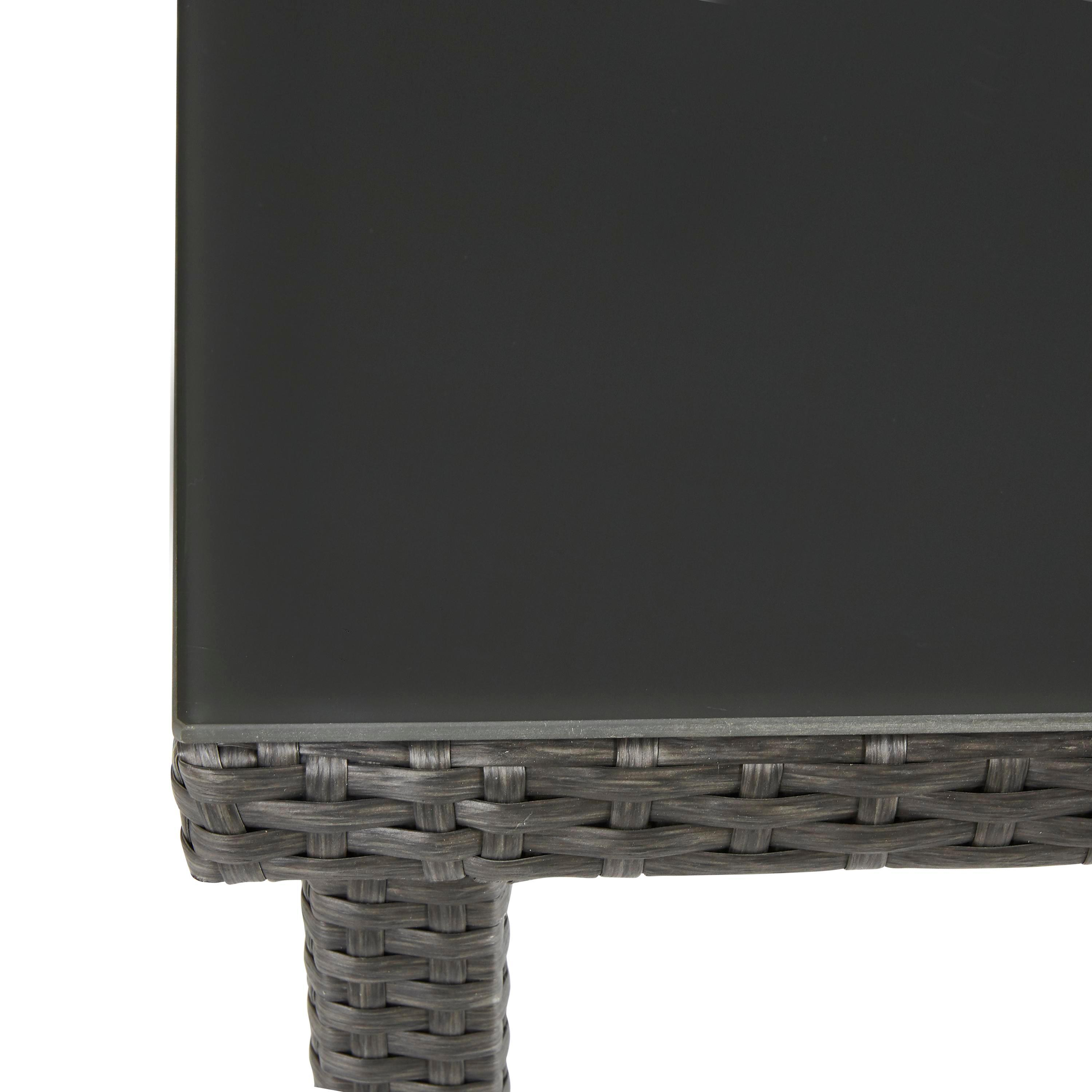 Tavolo da pranzo per giardino Noa NATERIAL in acciaio con piano in vetro grigio per 6 persone 150x90cm - 9