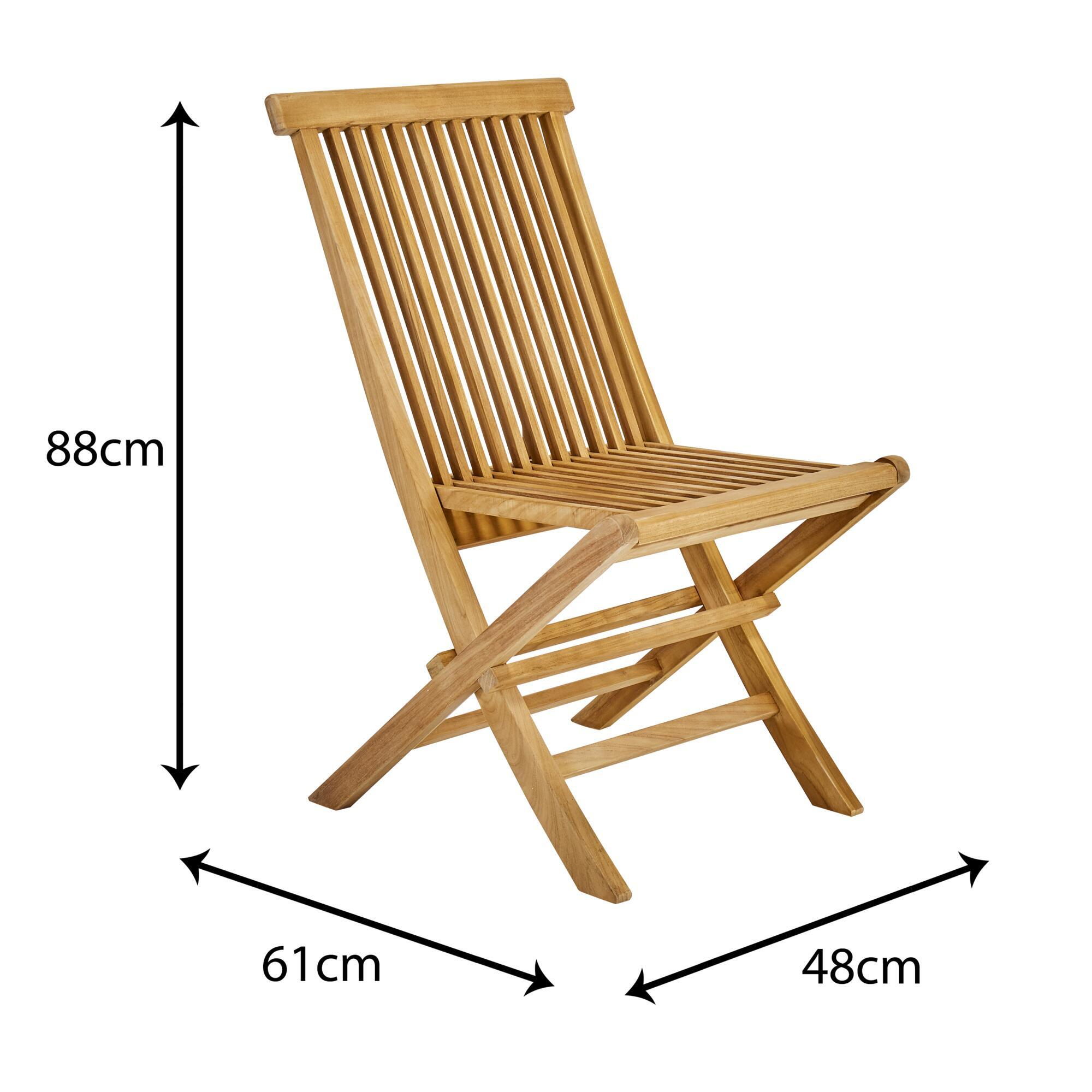 Lot de 2 chaises de jardin NATERIAL Antea en teck marron - 11
