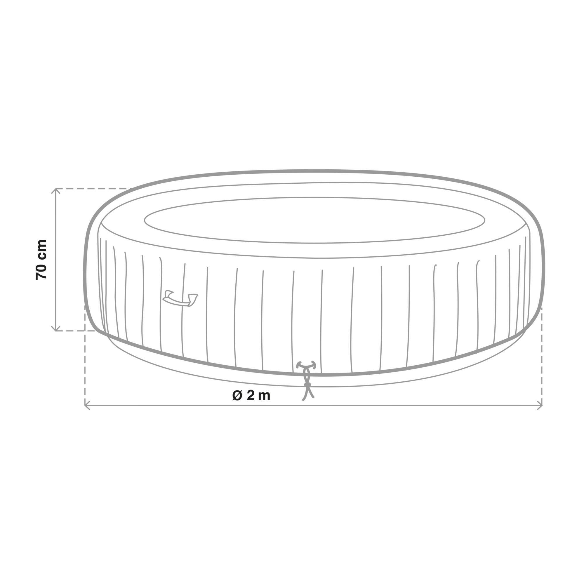 Housse de protection spa 4 places NATERIAL PrismaL.200 x l.200 x H.71 cm - 5