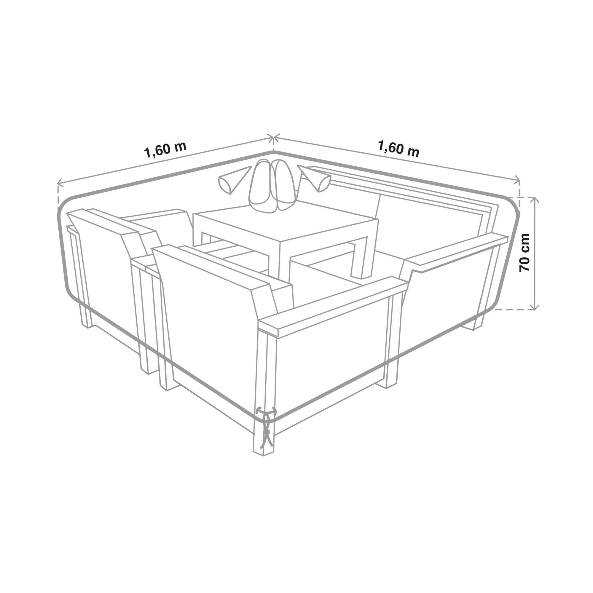 Housse de protection d'extérieur canapé de jardin NATERIAL l.160 x H.70 cm - 5