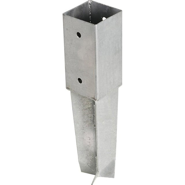 Support à sceller acier à sceller gris, H.35 x l.7 x P.7 cm