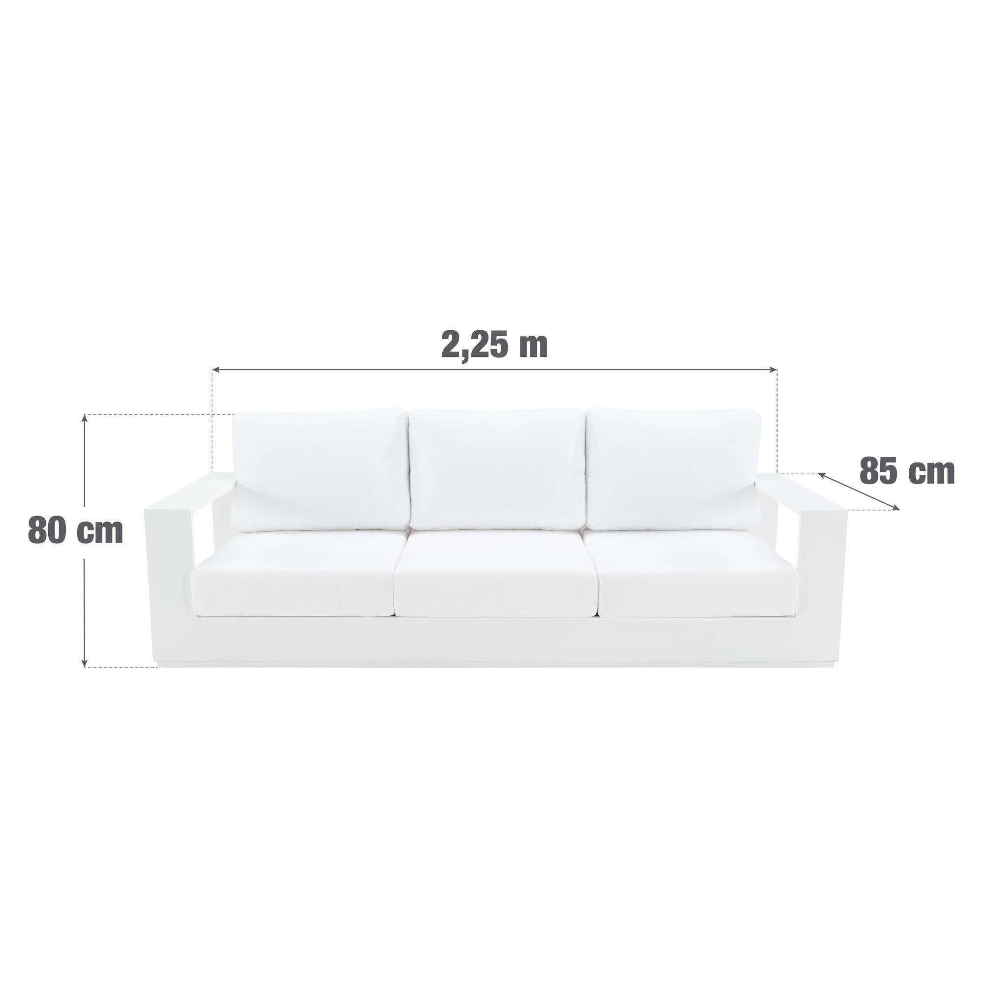 Canapé 3 places de jardin aluminium NATERIAL Lagun - 13