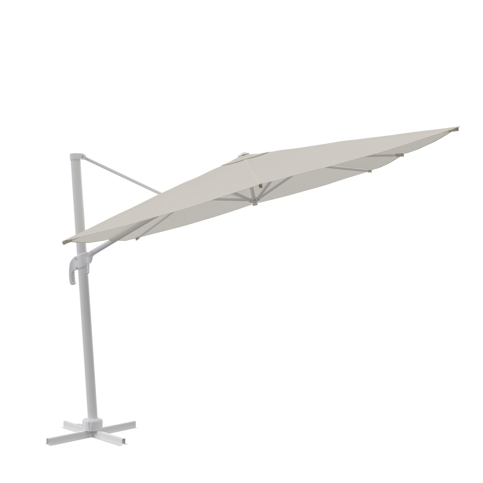 Parasol déporté rectangulaire blanc Aura NATERIAL L.386 x l.281 cm - 7
