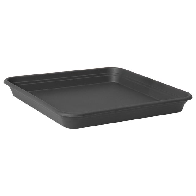 Lot De 15 Soucoupes Carrées Pour Pots De Fleurs - Plastique Noir 15x15x2,2 Cm, Protection Contre L'écoulement D'eau | Plateau Récupération Plantes Intérieur/extérieur