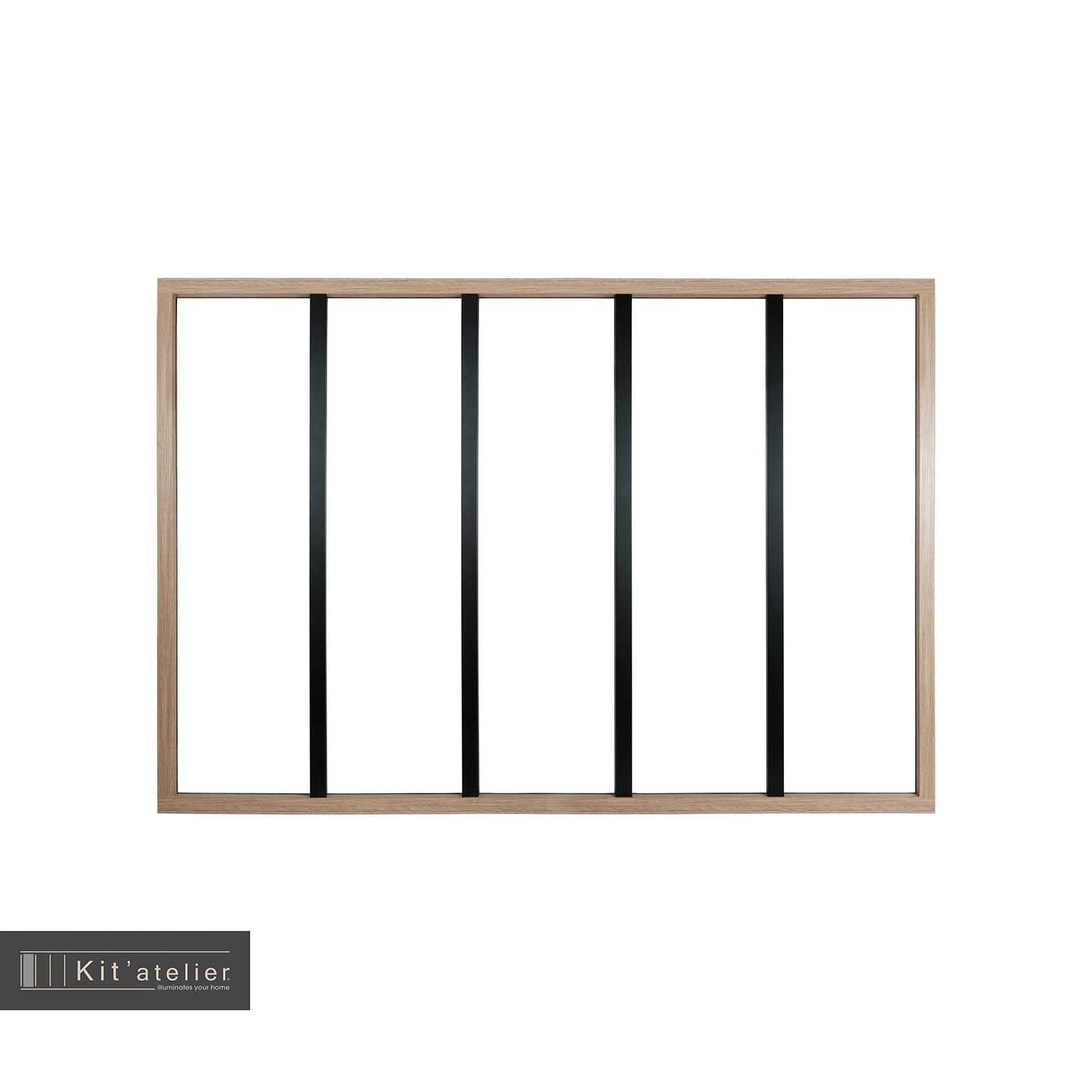 Verriere Atelier Nebraska 5 vitrages givrés inclus, H.1.08 x l.1.53m - 4