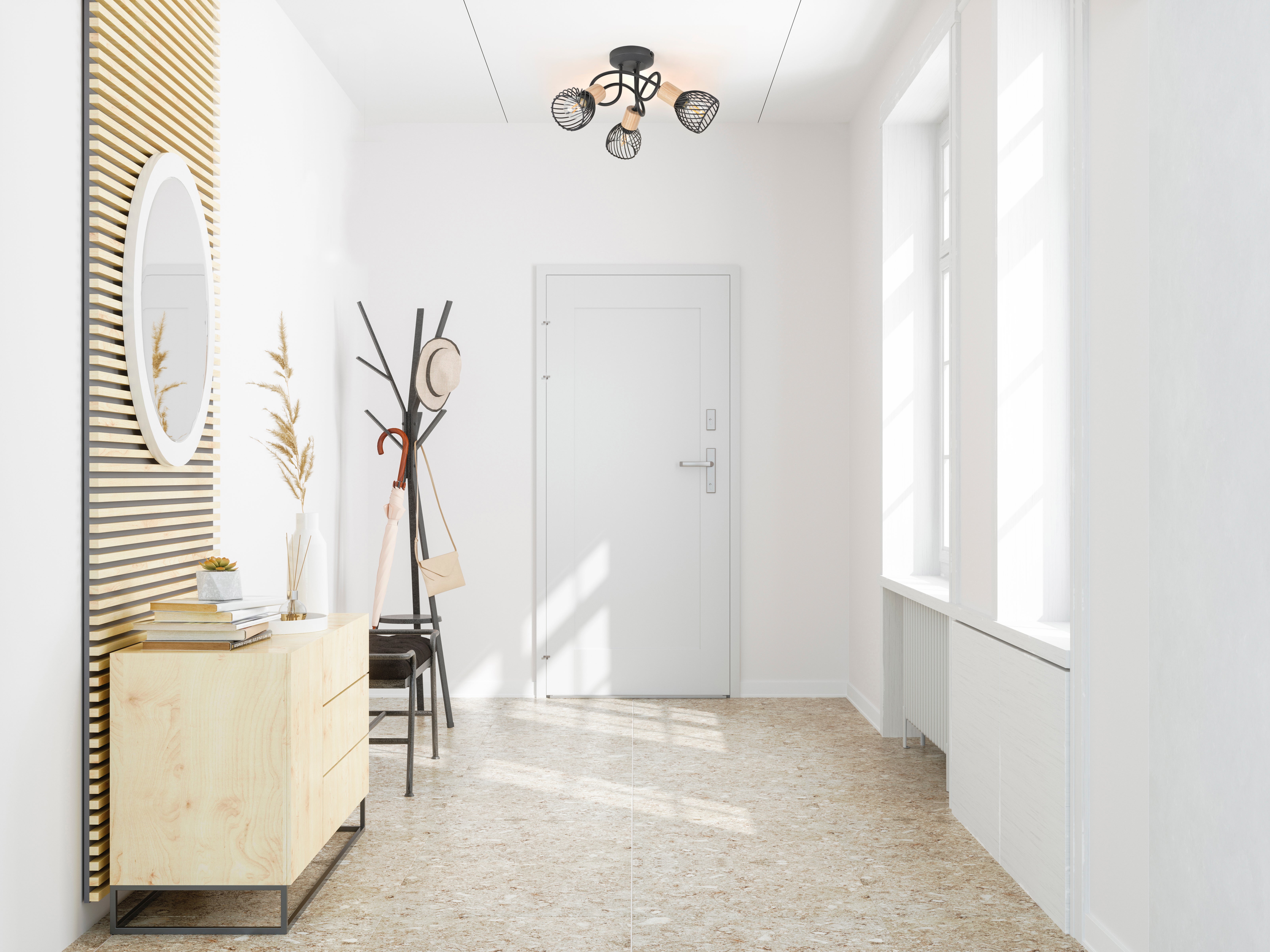 Plafonnier E14, acier, noir Kento D.25 cm COREP - 2