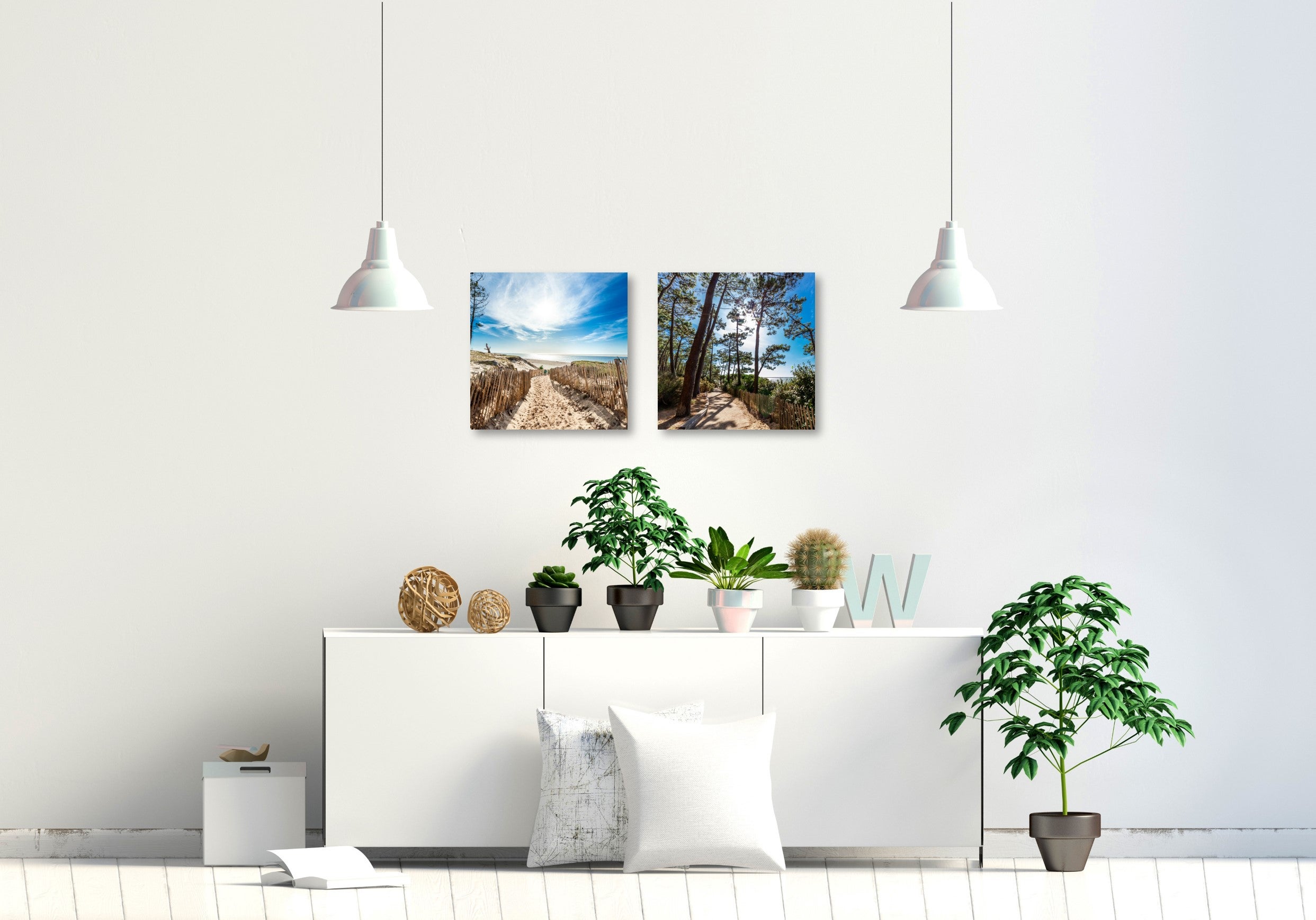 Toile Arcachon, multicouleur CEANOTHE l.90 x H.90 cm - 2