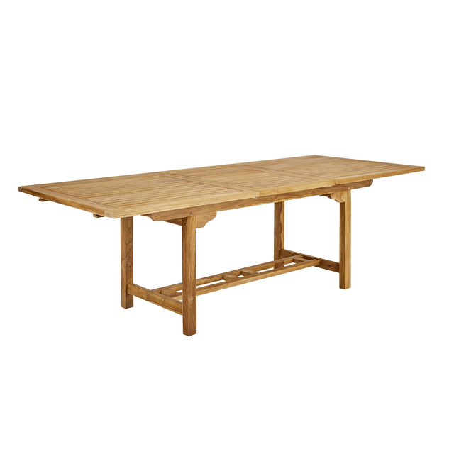 Tavolo allungabile da esterno rettangolare in teak naturale 10 posti L da 180 a 240x100cm, Antea NATERIAL
