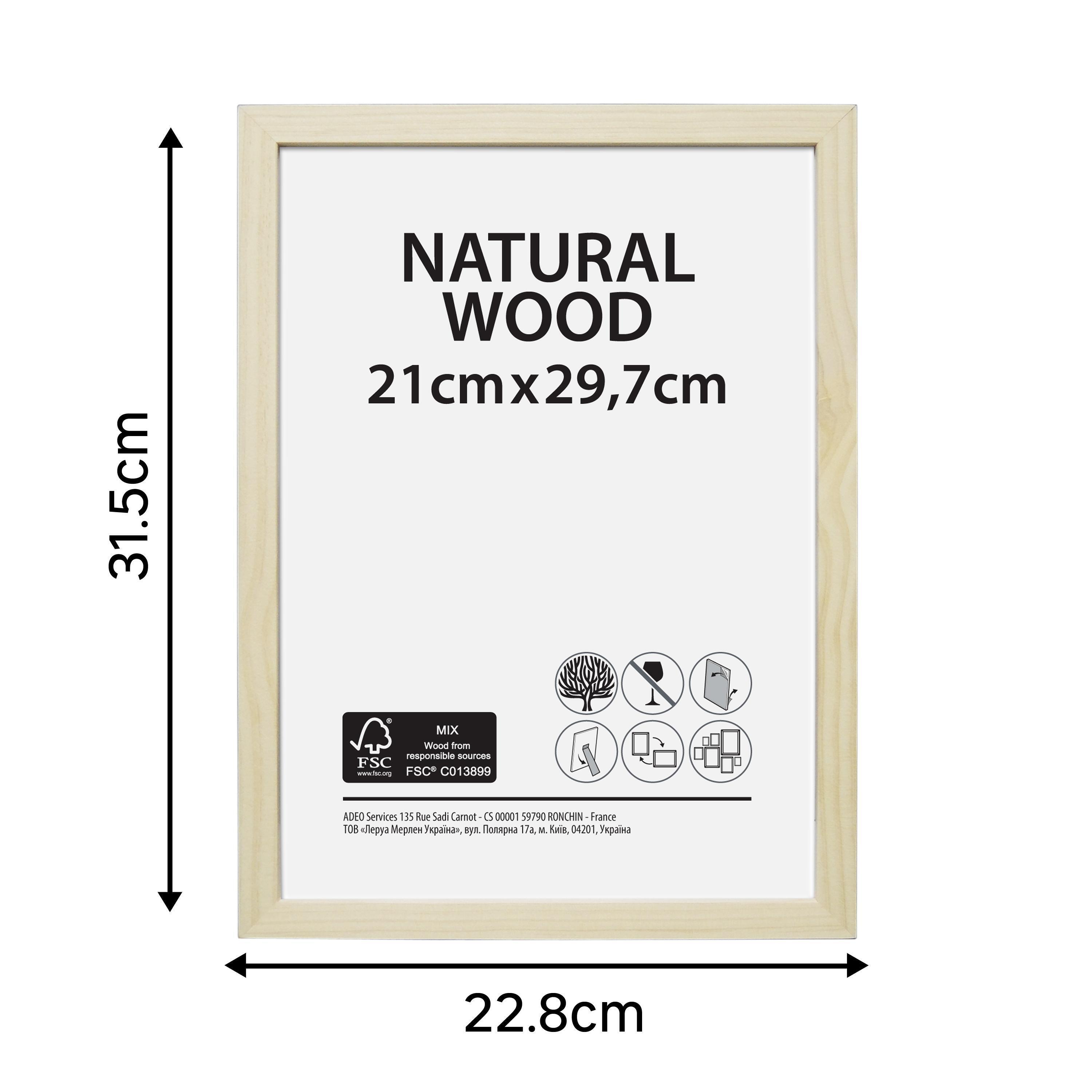 Cadre Brut, H.29.7 x l.21 cm, bois naturel - 11