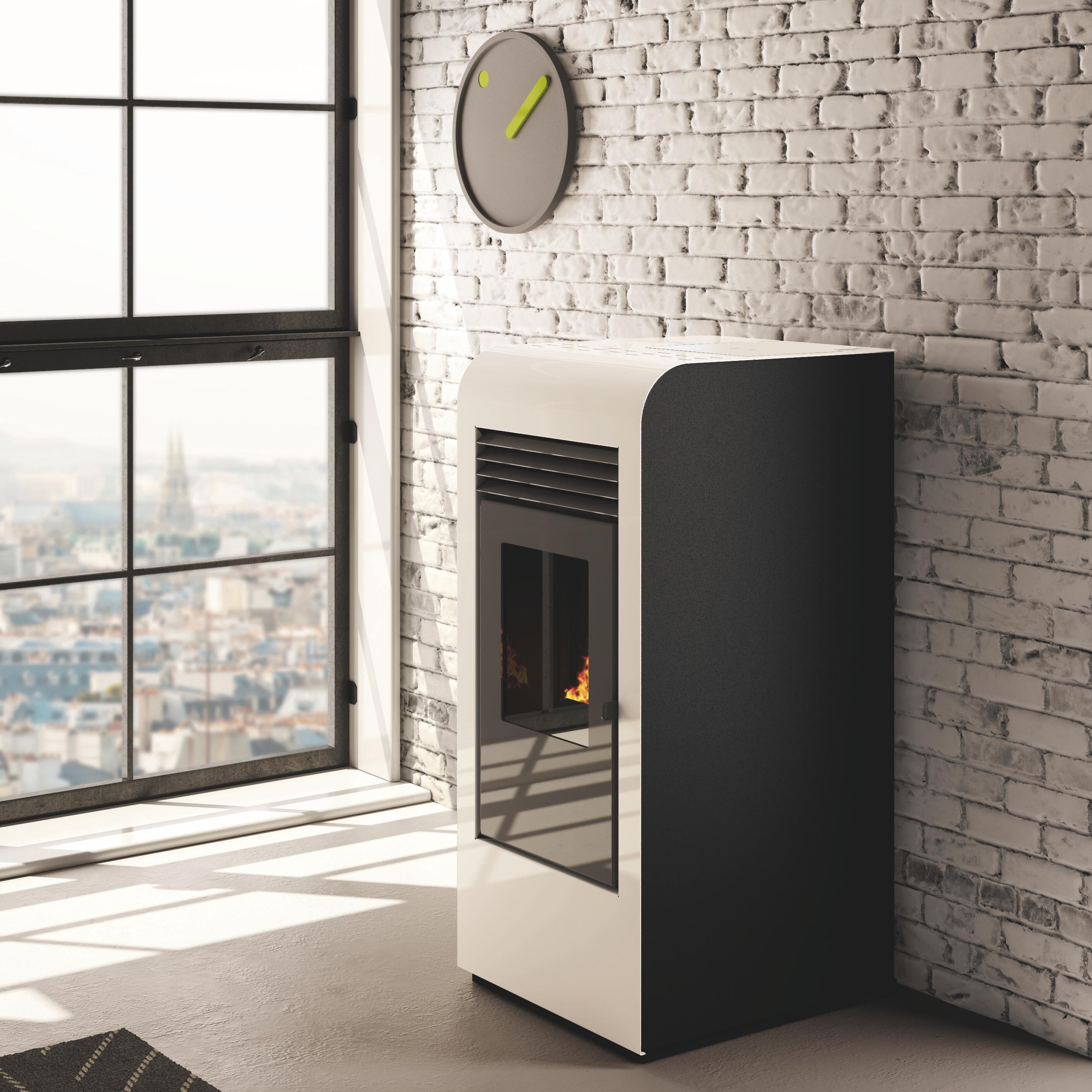 Stufa a pellet ventilata PUNTO FUOCO Giada 8 KW bianca - 5