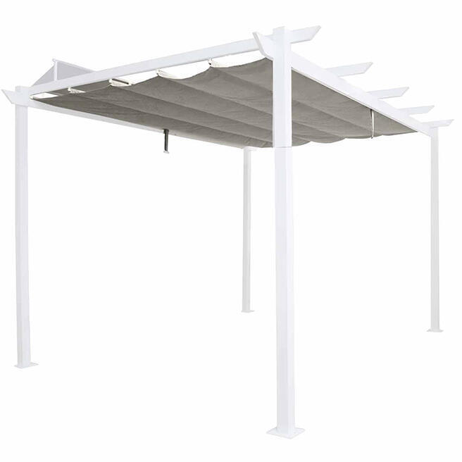 Pergola in alluminio bianca copertura mobile 3x4 m - Omega NATERIAL - 9